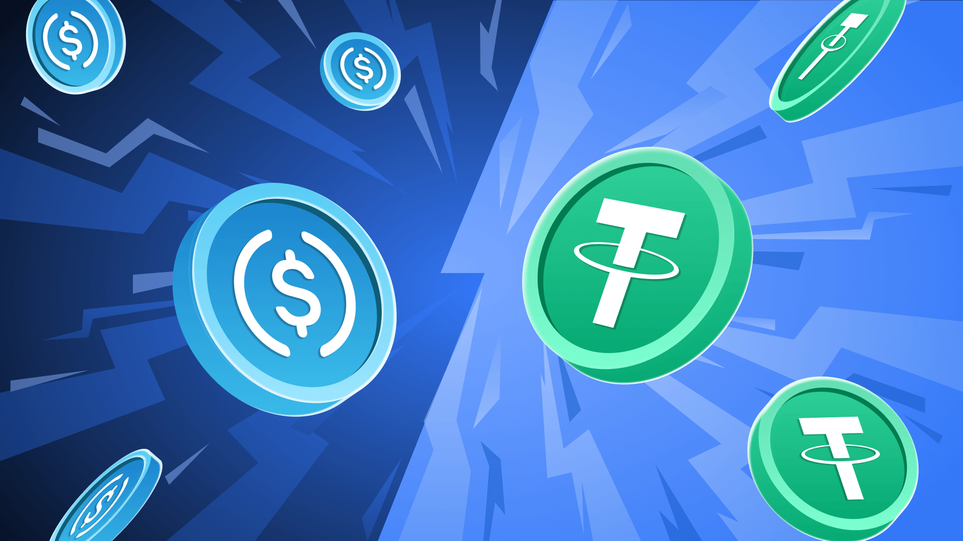 USDT and USDC stablecoins settlement