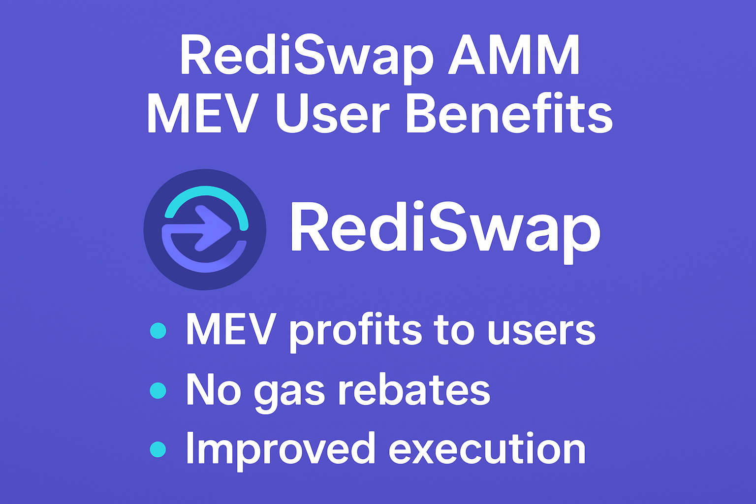 RediSwap AMM MEV user benefits