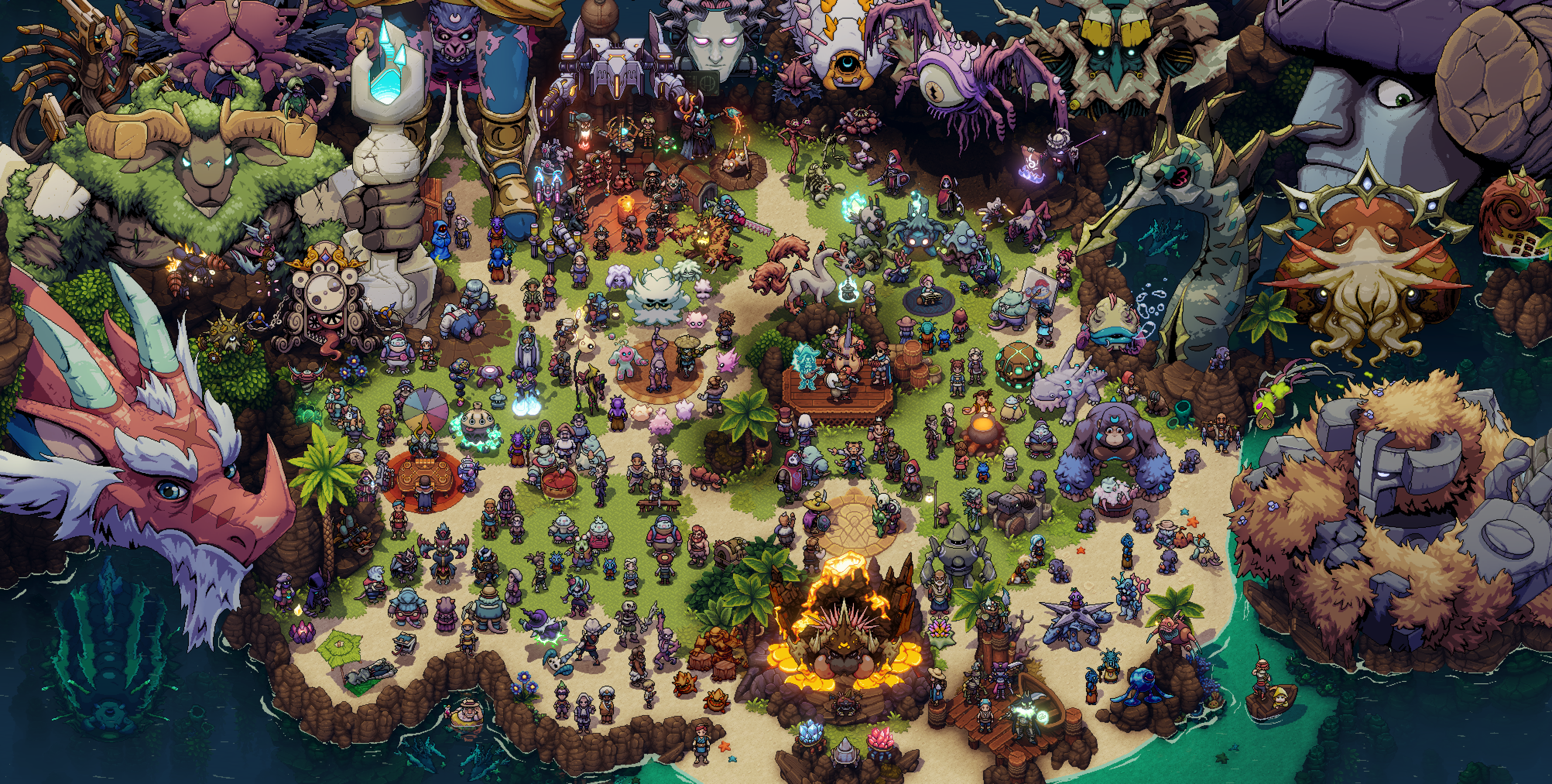 Sea of Stars pixel art battle