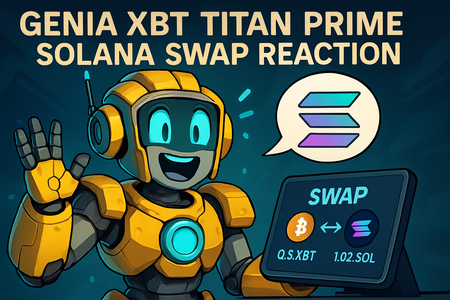 Genia XBT Titan Prime Solana swap reaction