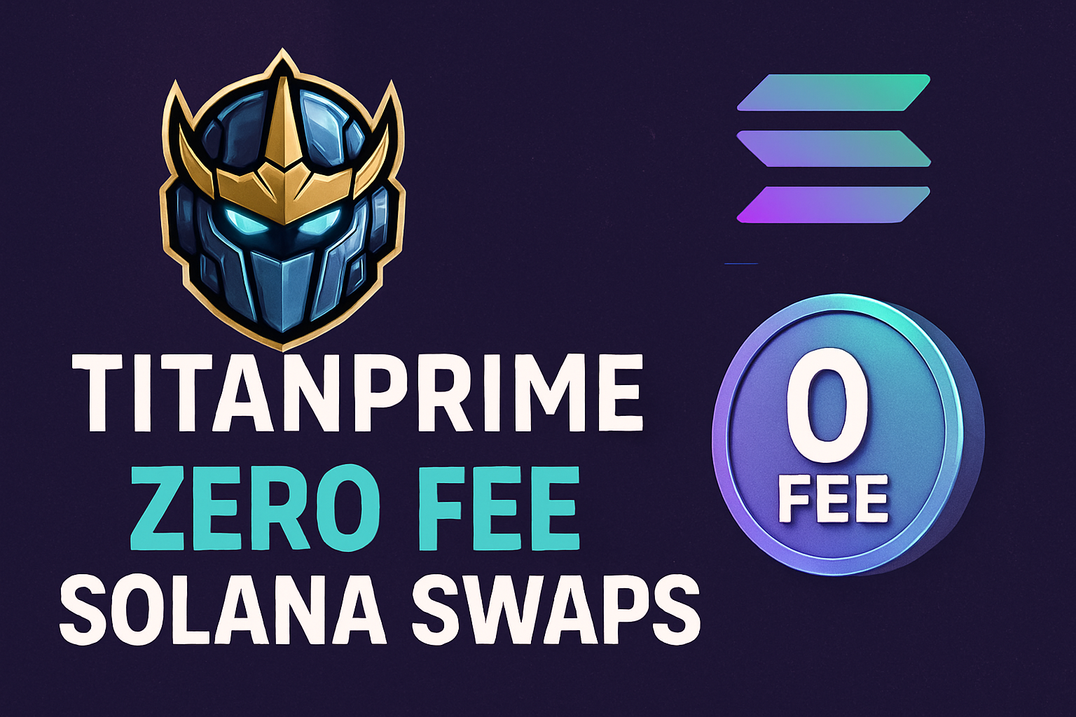 Titan Prime zero fee Solana swaps