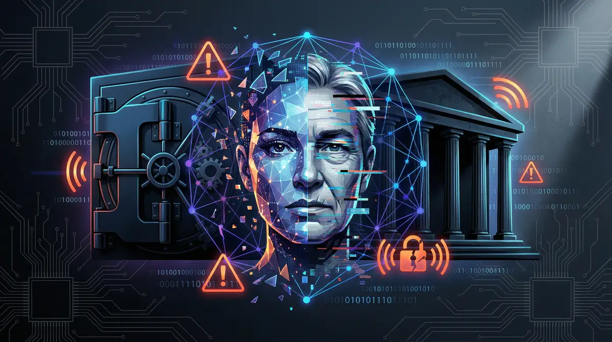 Abstract illustration of a locked dataset securely feeding into an AI neural network model protected by a ZK proof verification shield, symbolizing privacy-preserving data provenance in machine learning