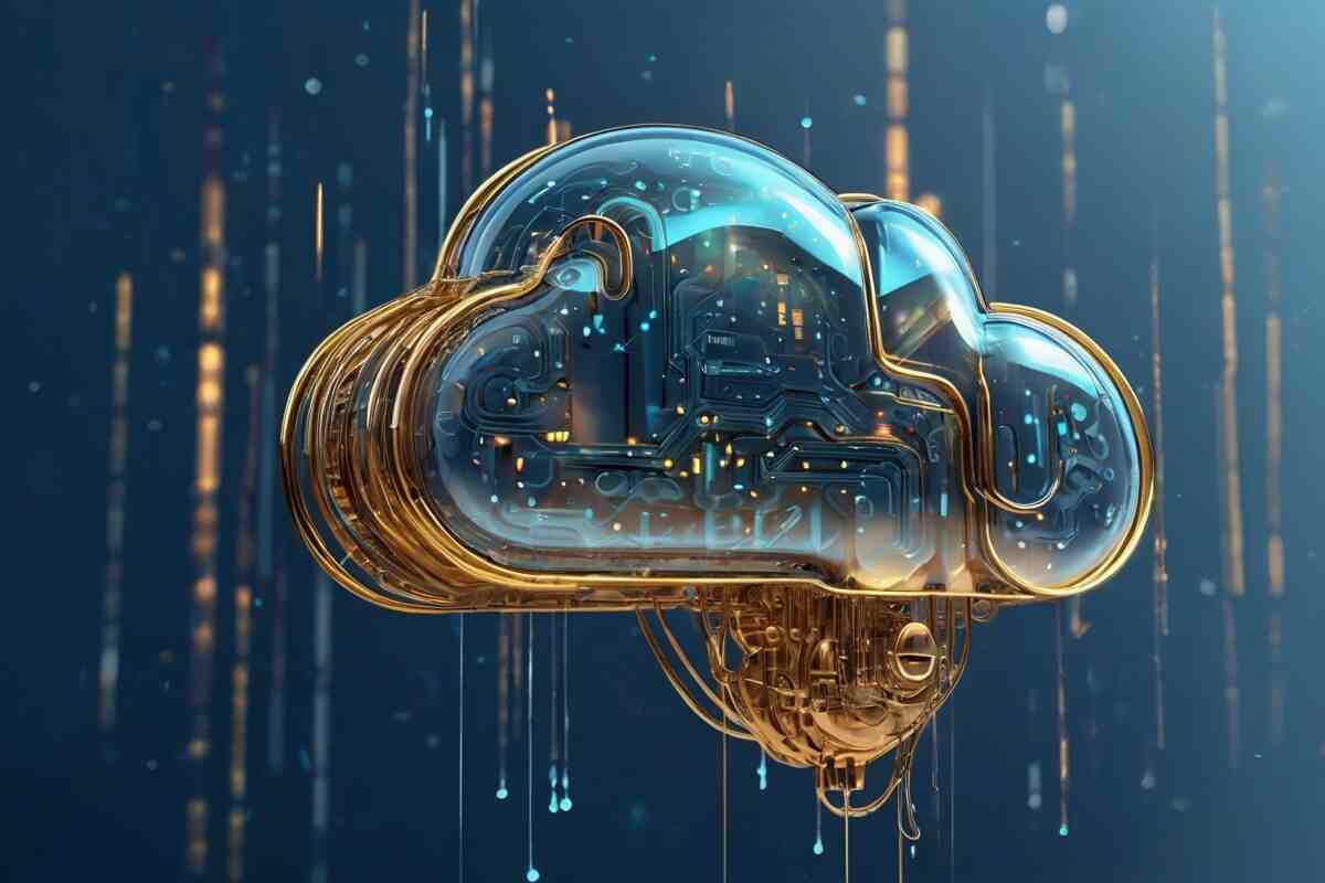 Abstract illustration of AI neural networks intertwined with ZK proof circuits verifying blockchain bounty tasks in Web3, privacy-preserving verification