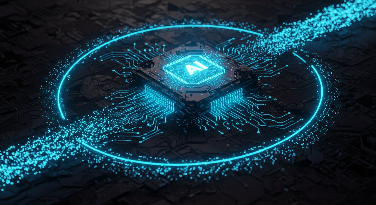 Abstract digital art of AI agents autonomously optimizing DeFi yields across multiple blockchains with x402 payments, futuristic crypto automation visualization