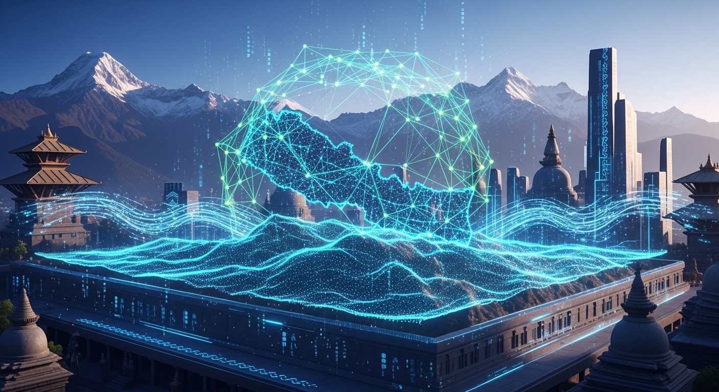 Abstract visualization of zero-knowledge proofs in a decentralized identity wallet securing financial compliance without data exposure