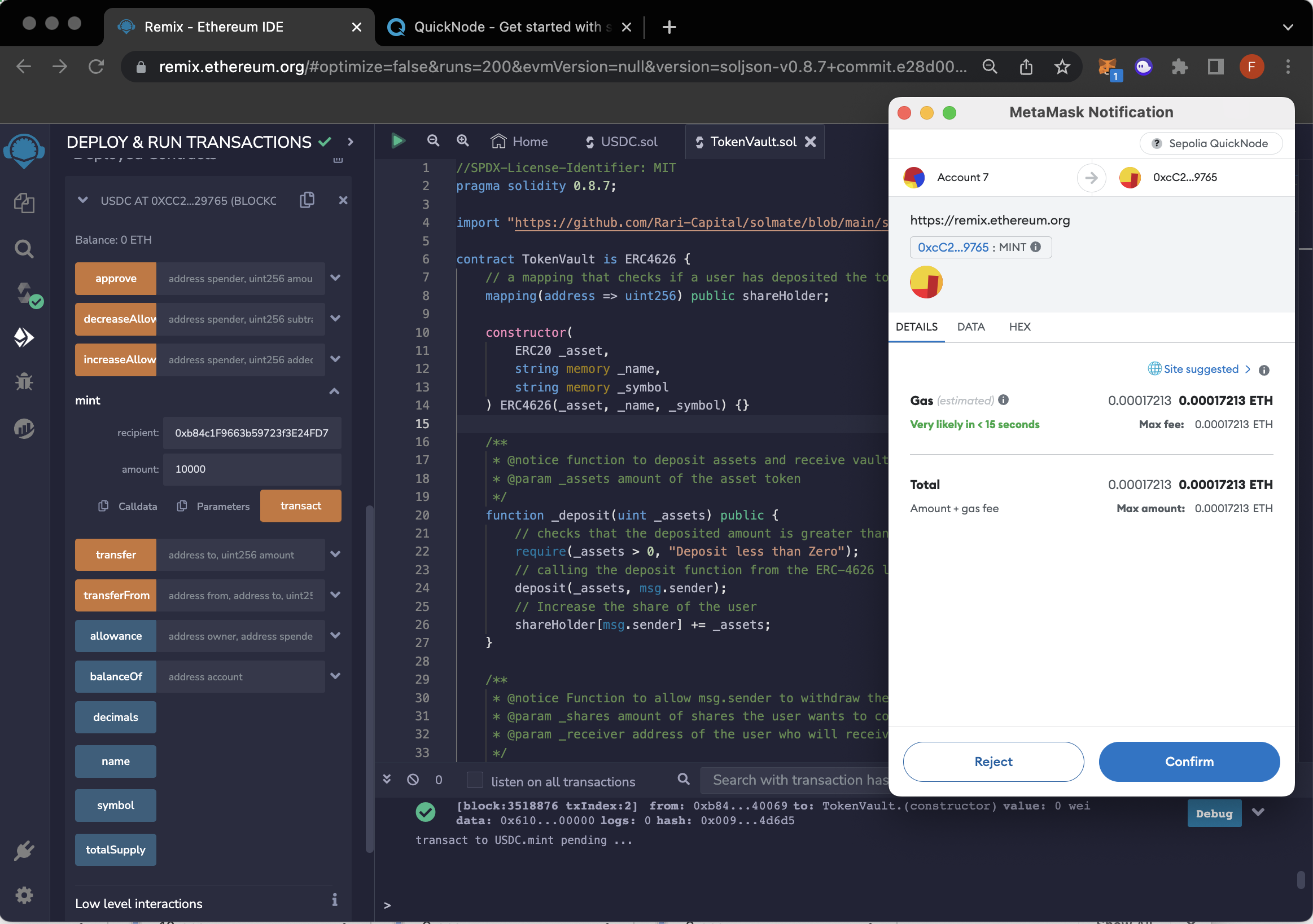 Yearn Vaults dashboard screenshot