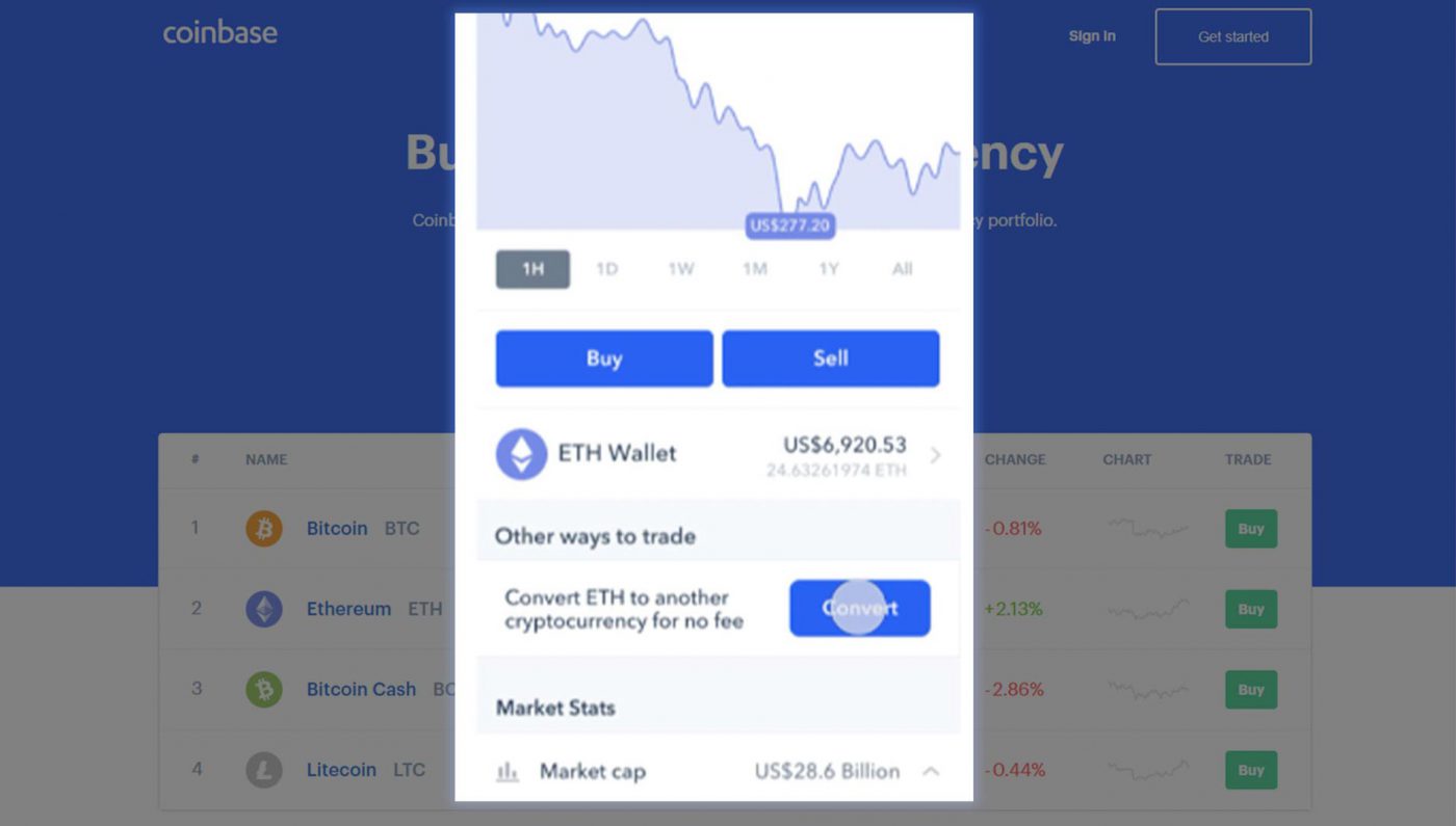 Coinbase Wallet Base integration app screenshot
