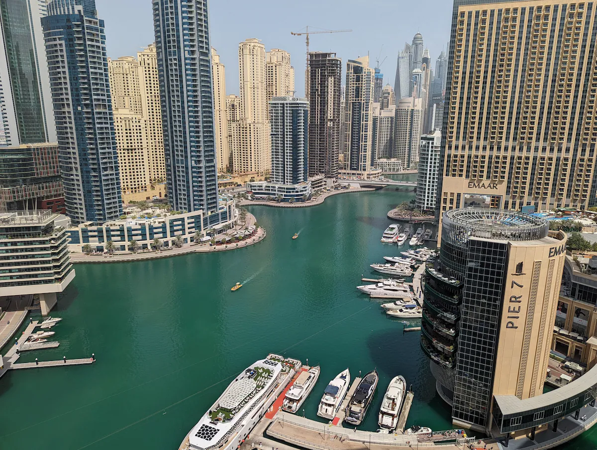 Dubai Marina real estate skyline