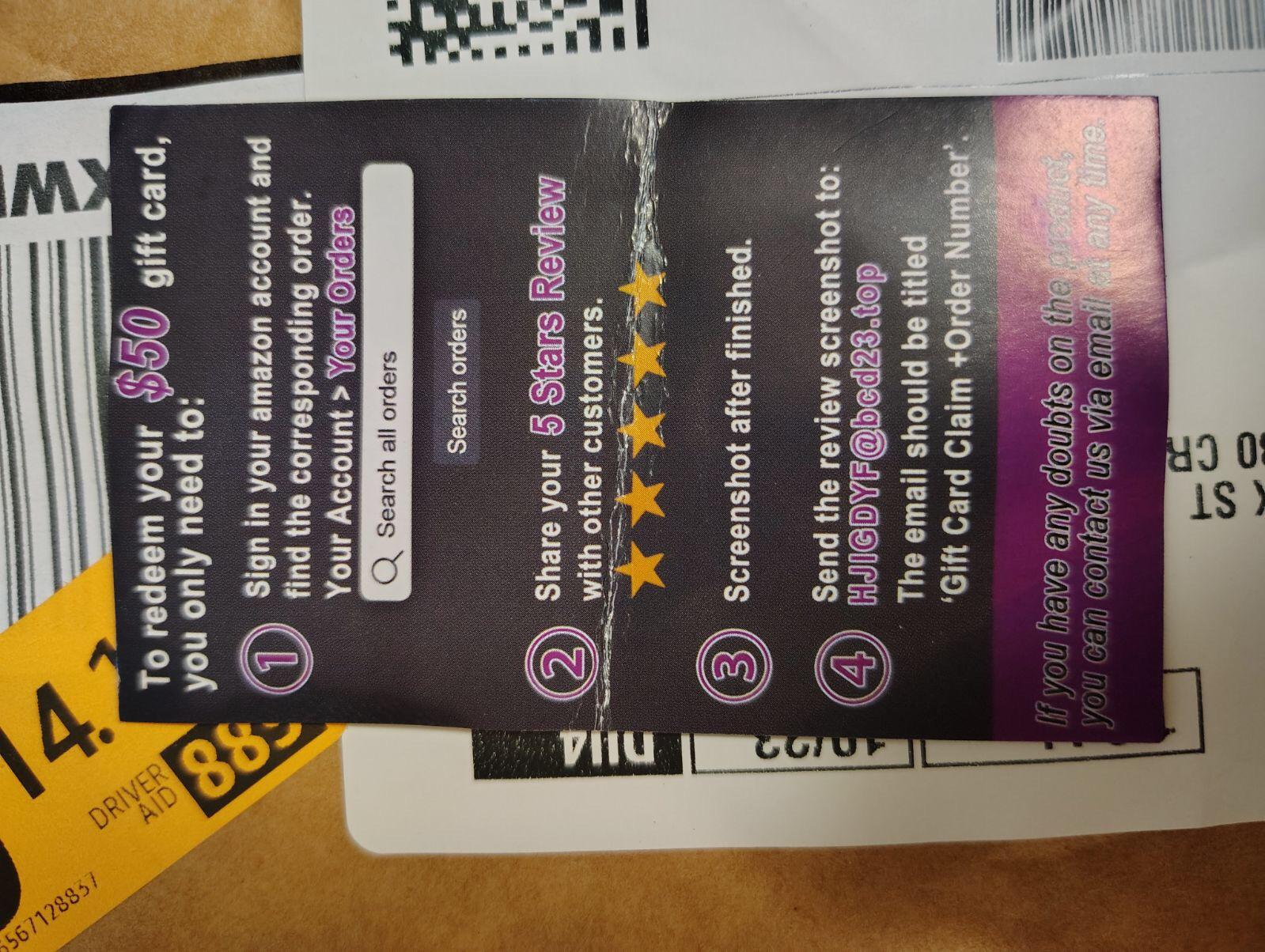 Amazon gift card digital code screenshot