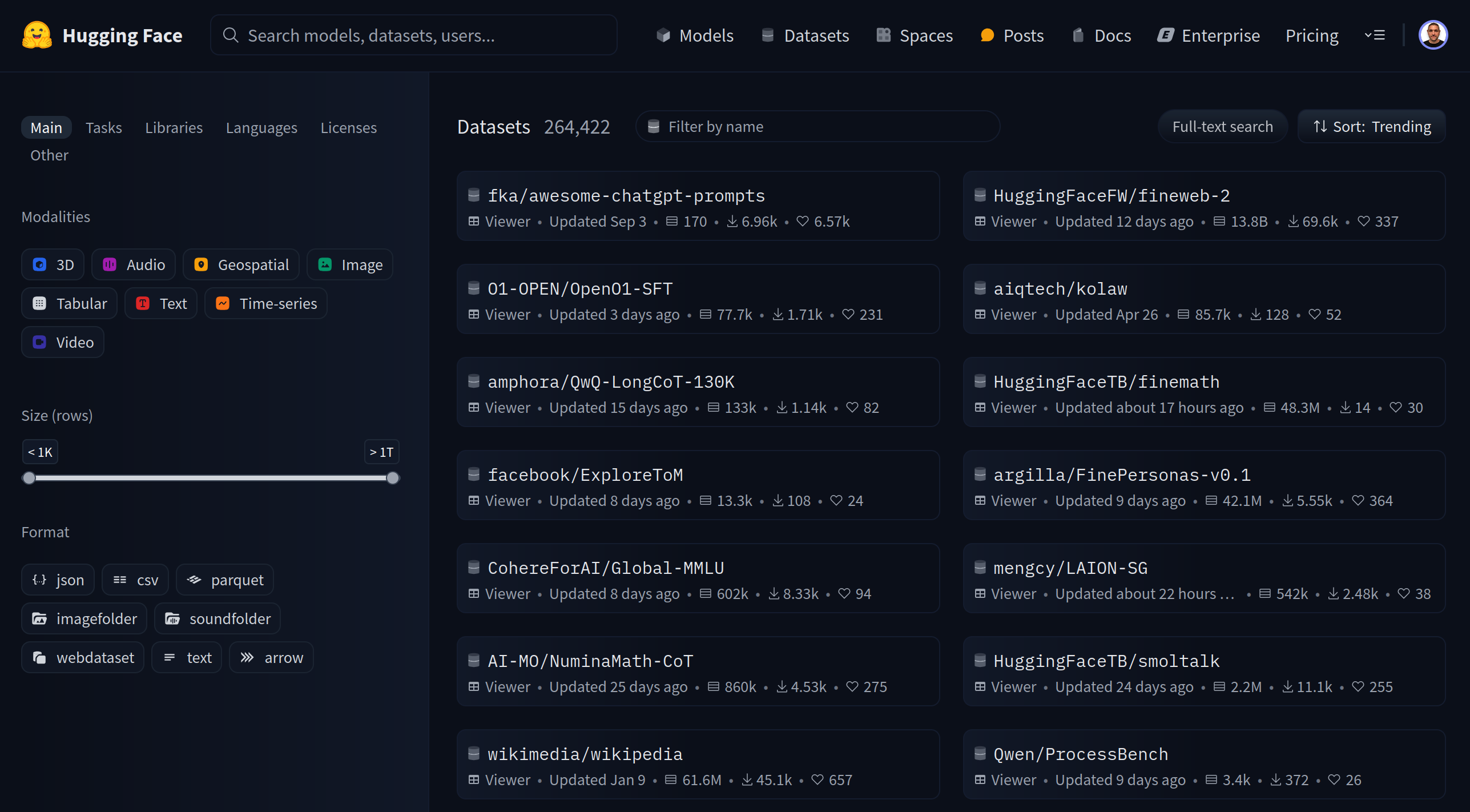 Hugging Face Datasets Hub
