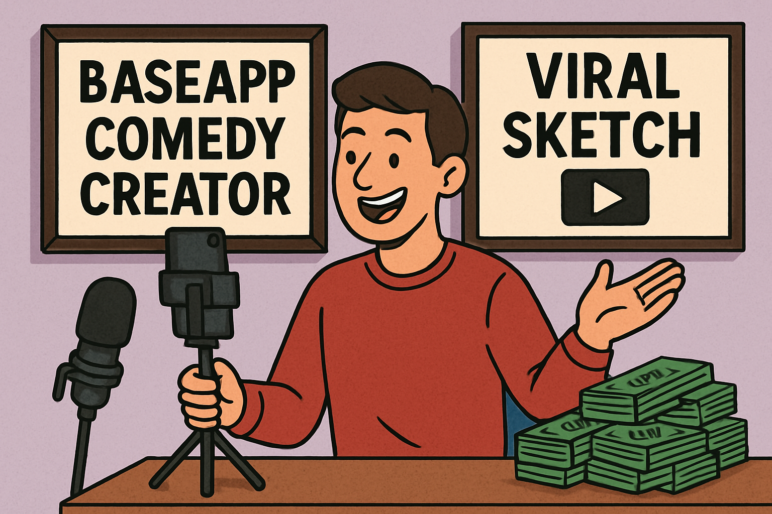 BaseApp comedy creator viral sketch earnings