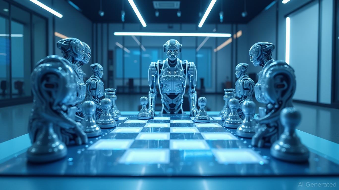 AI chess tournament interface displaying o3 vs Grok 4 in the Kaggle Game Arena final match