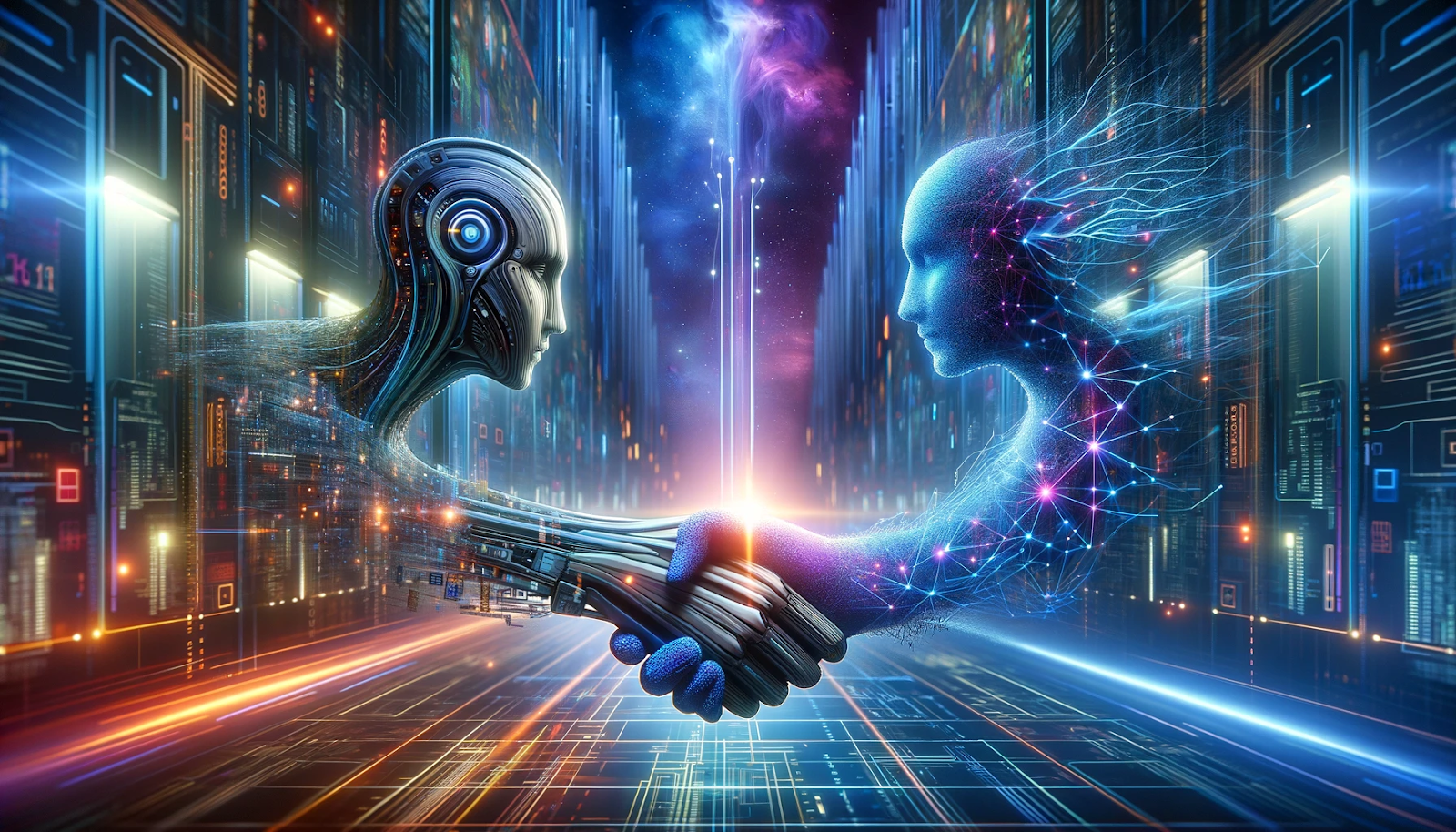 Illustration of an AI agent securely processing encrypted blockchain data using fully homomorphic encryption (FHE) technology in 2025