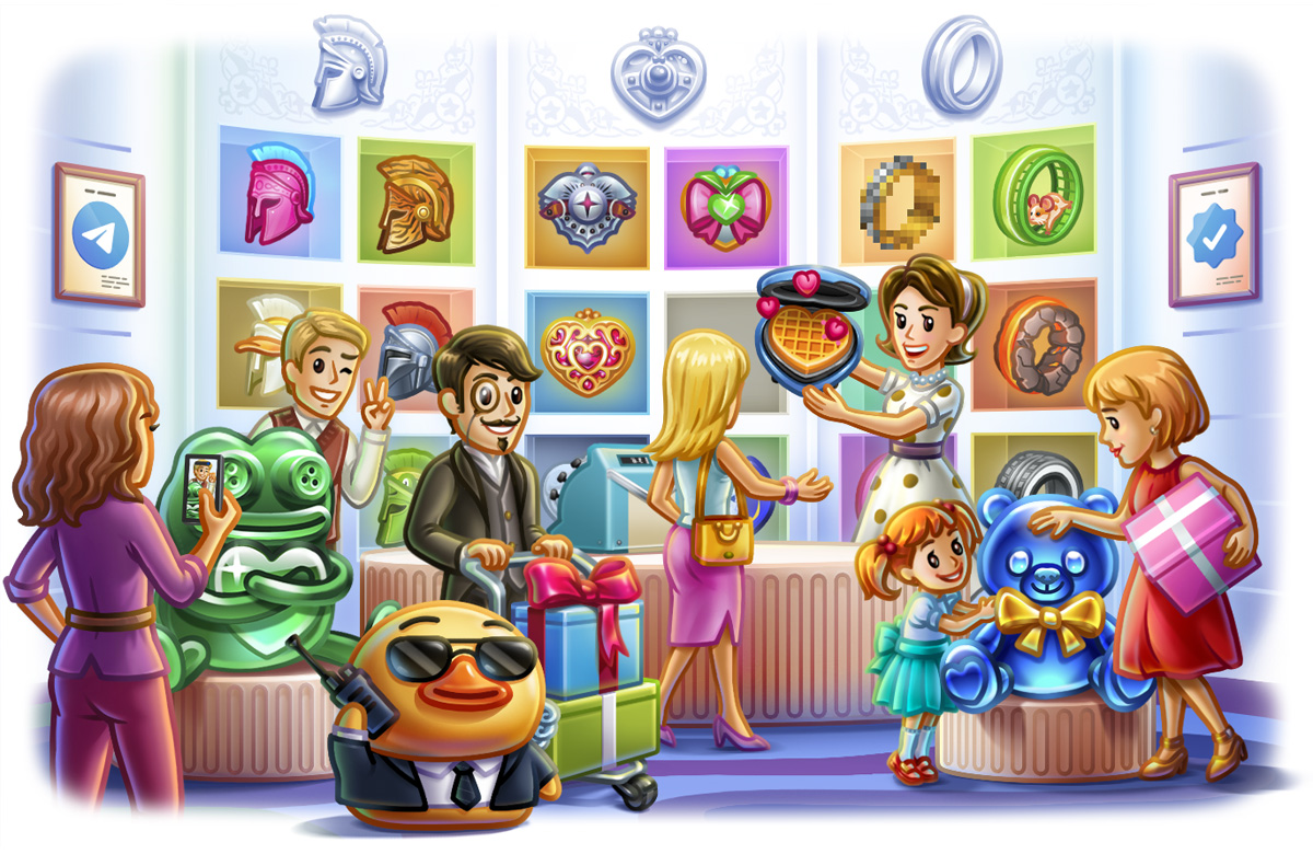 Telegram users interacting with blockchain Mini Apps powered by Toncoin, illustrating seamless and invisible crypto adoption in 2025