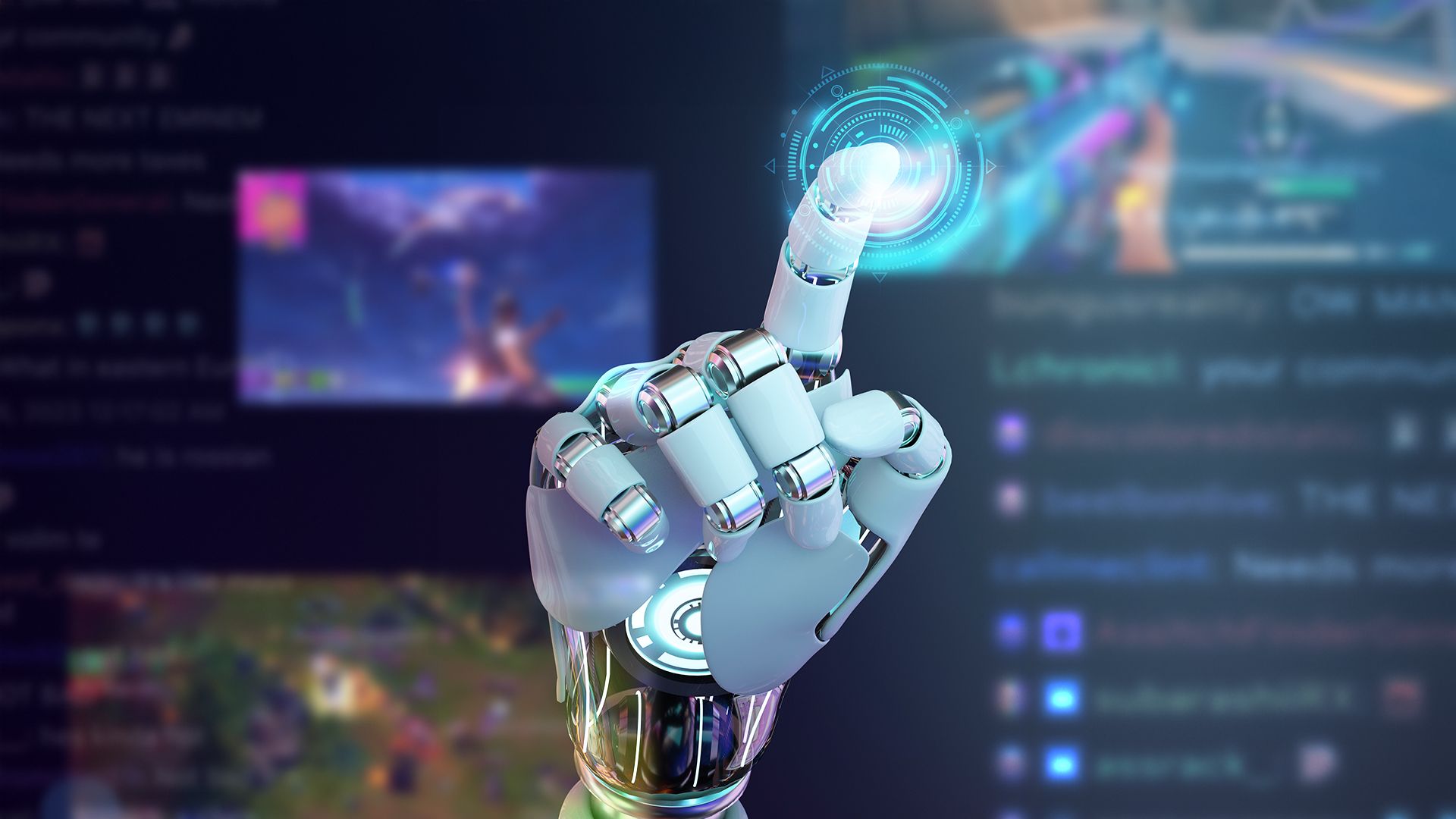 Intense real-time arena battle between agentic AI and traditional AI in a competitive gaming environment, showcasing dynamic and adaptive strategies.