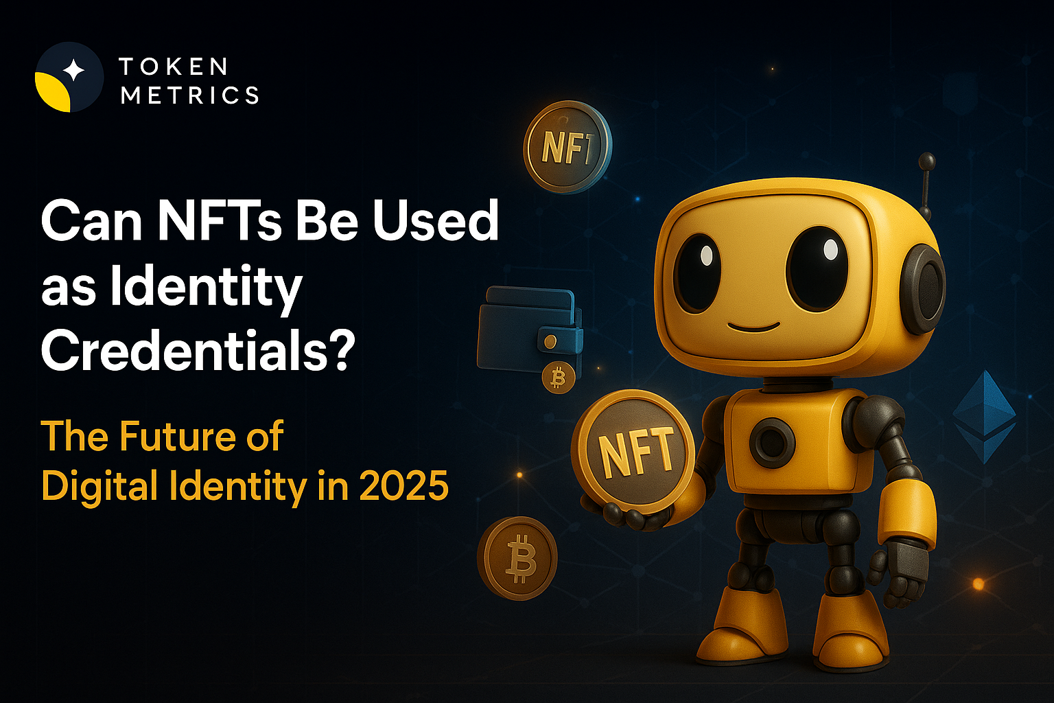 Artistic rendering of DAO members receiving digital NFT governance badges as verifiable credentials in a decentralized blockchain environment, symbolizing secure and transparent participation in 2025.