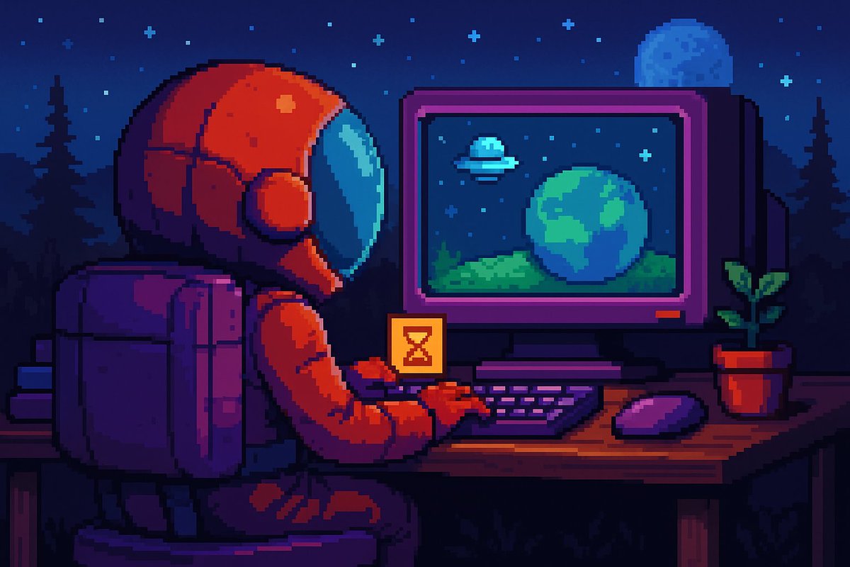 Astronauts fighting monsters in Blockstranding's procedurally generated onchain world on Solana
