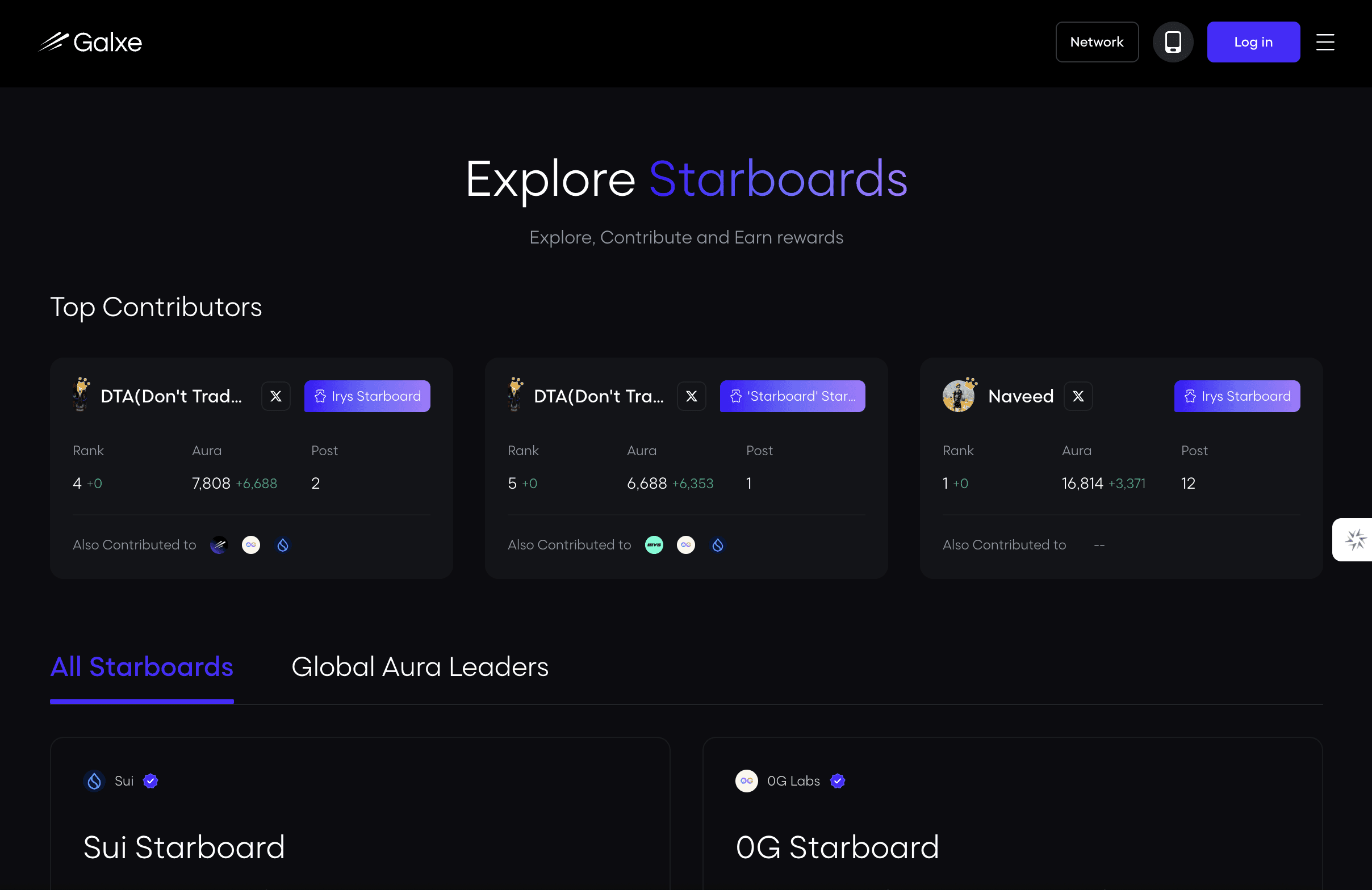 GiveRep leaderboard ranking dashboard