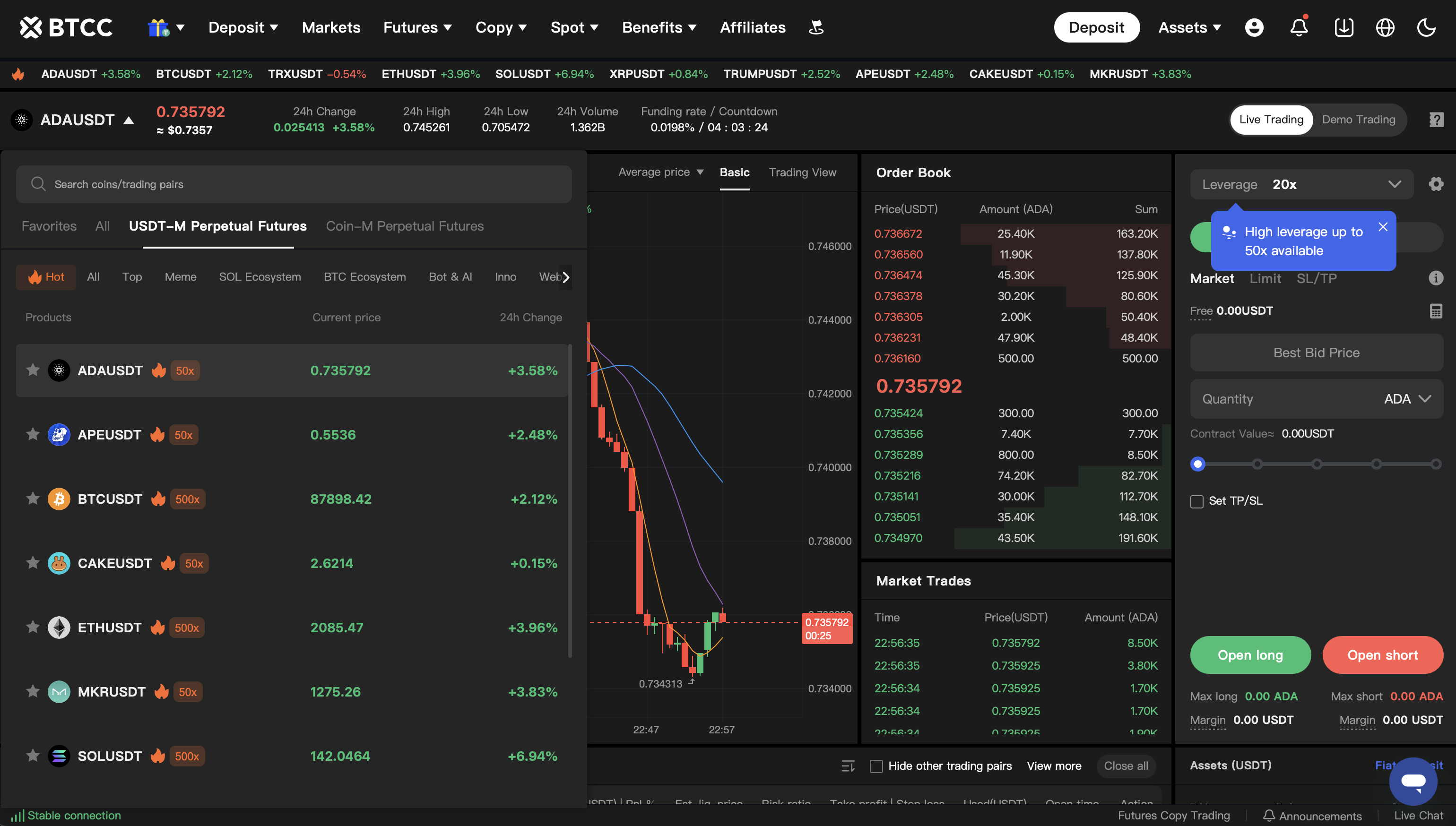 BounceBit tokenized stocks spot trading interface