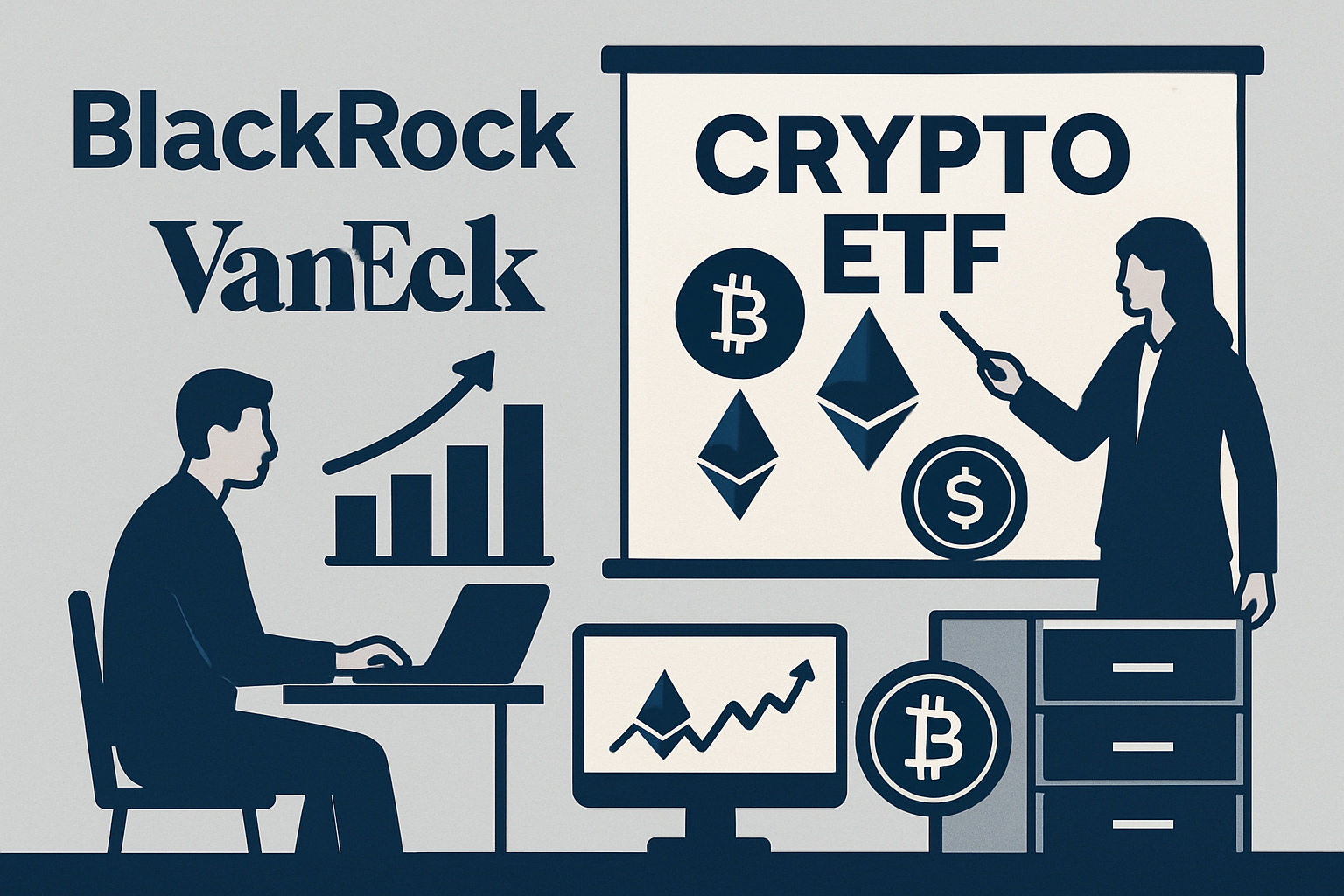 BlackRock VanEck crypto ETF operations