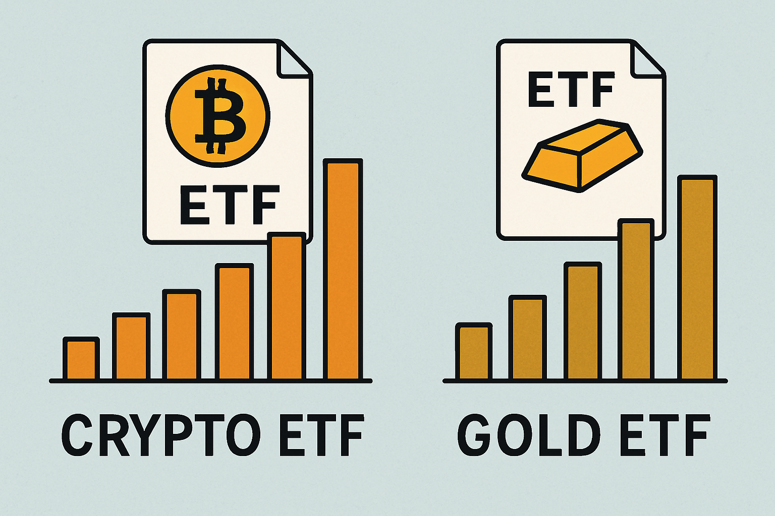 crypto ETF compared to gold ETF