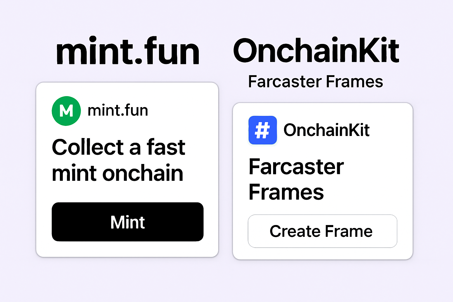 mint.fun and OnchainKit Farcaster Frames