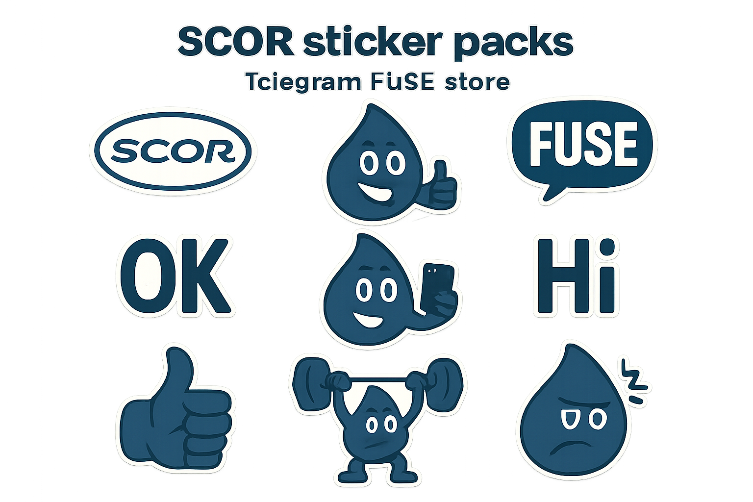 SCOR sticker packs Telegram FUSE store