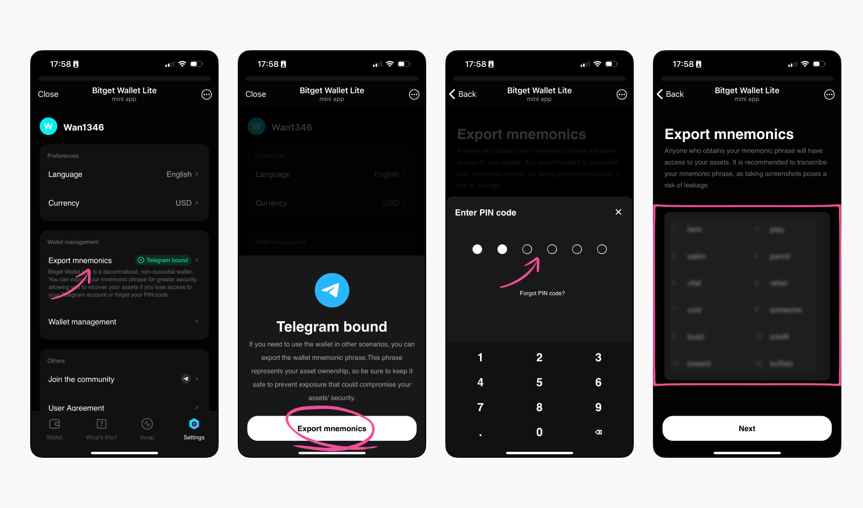 Bitget Wallet multi-chain account interface