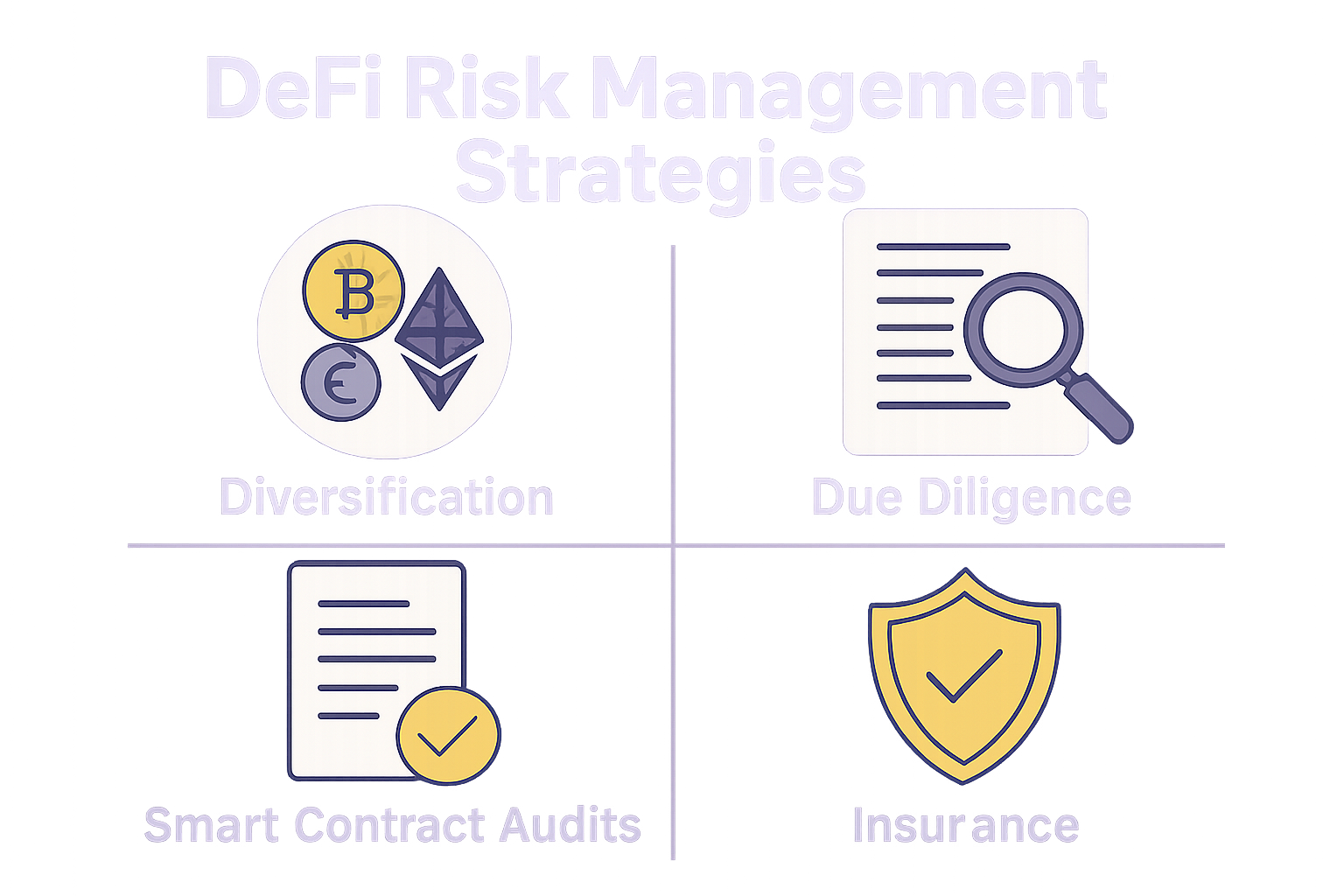DeFi risk management strategies infographic