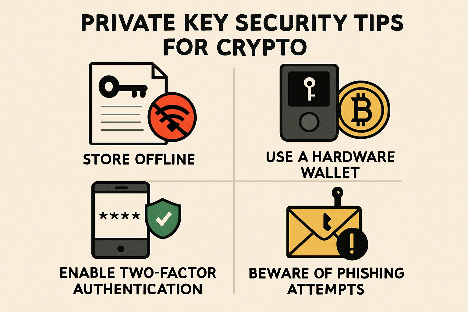 Private key security tips for crypto