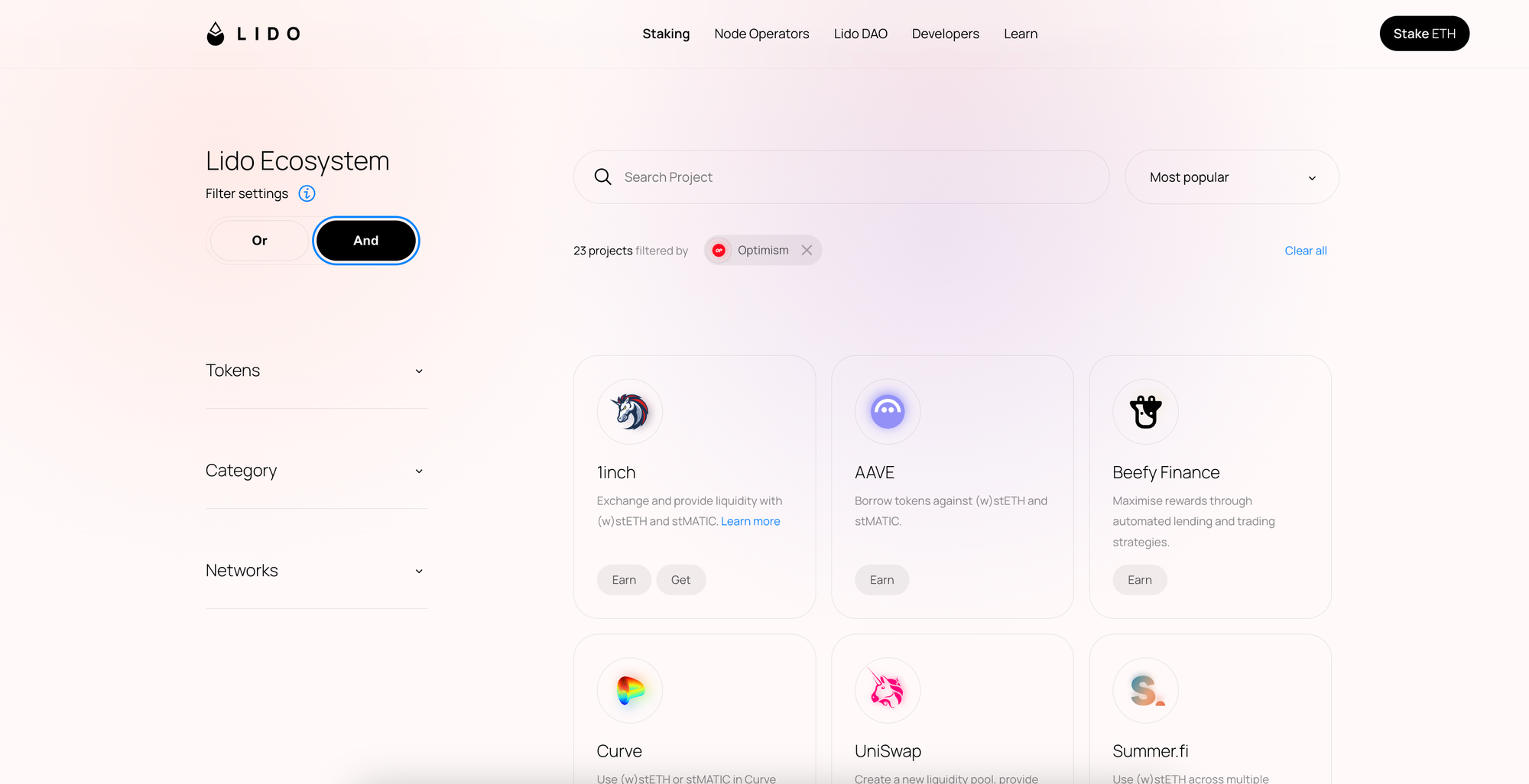 Lido Finance stETH DeFi integrations