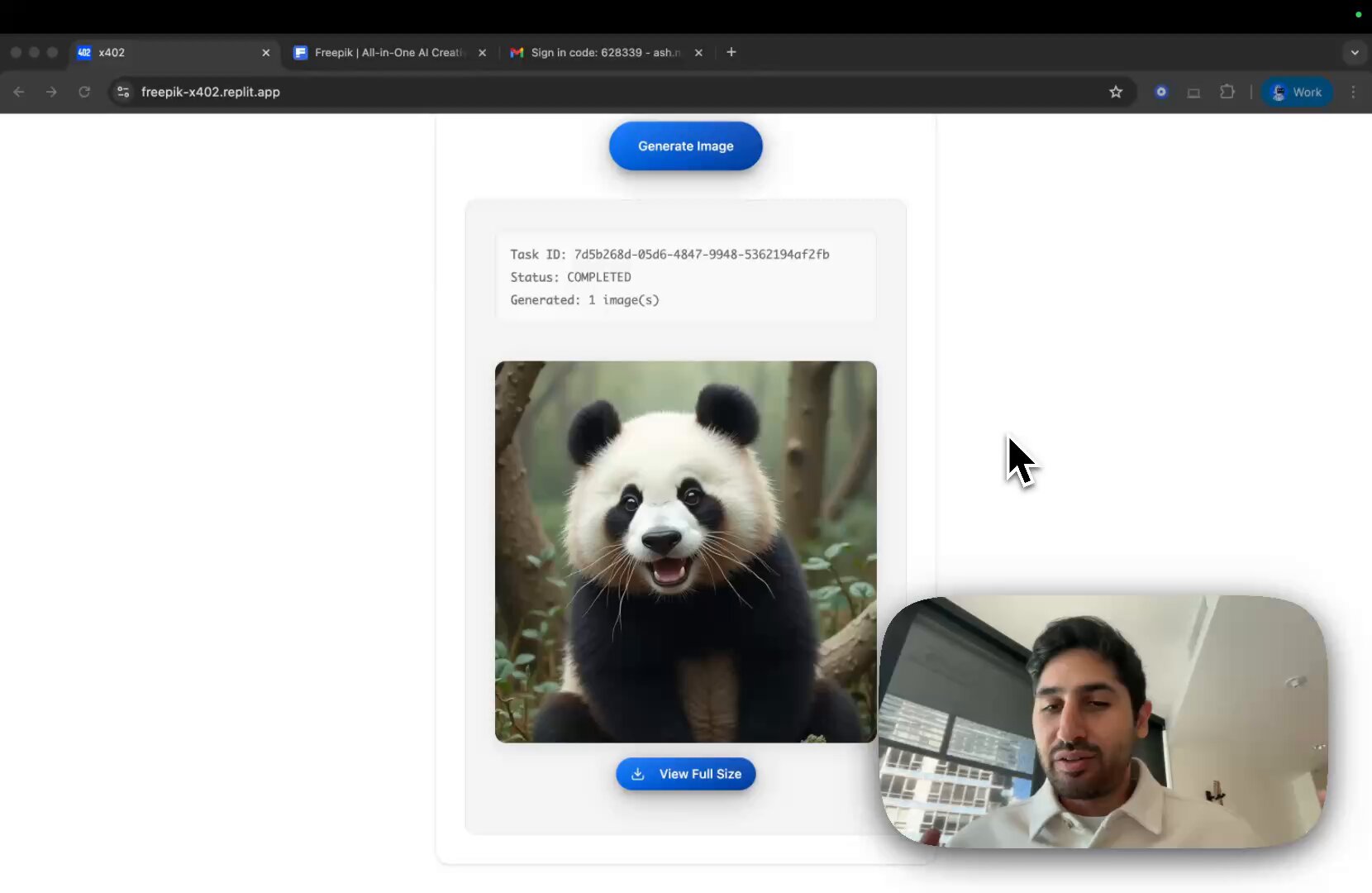 x402 AI image generation payment Freepik