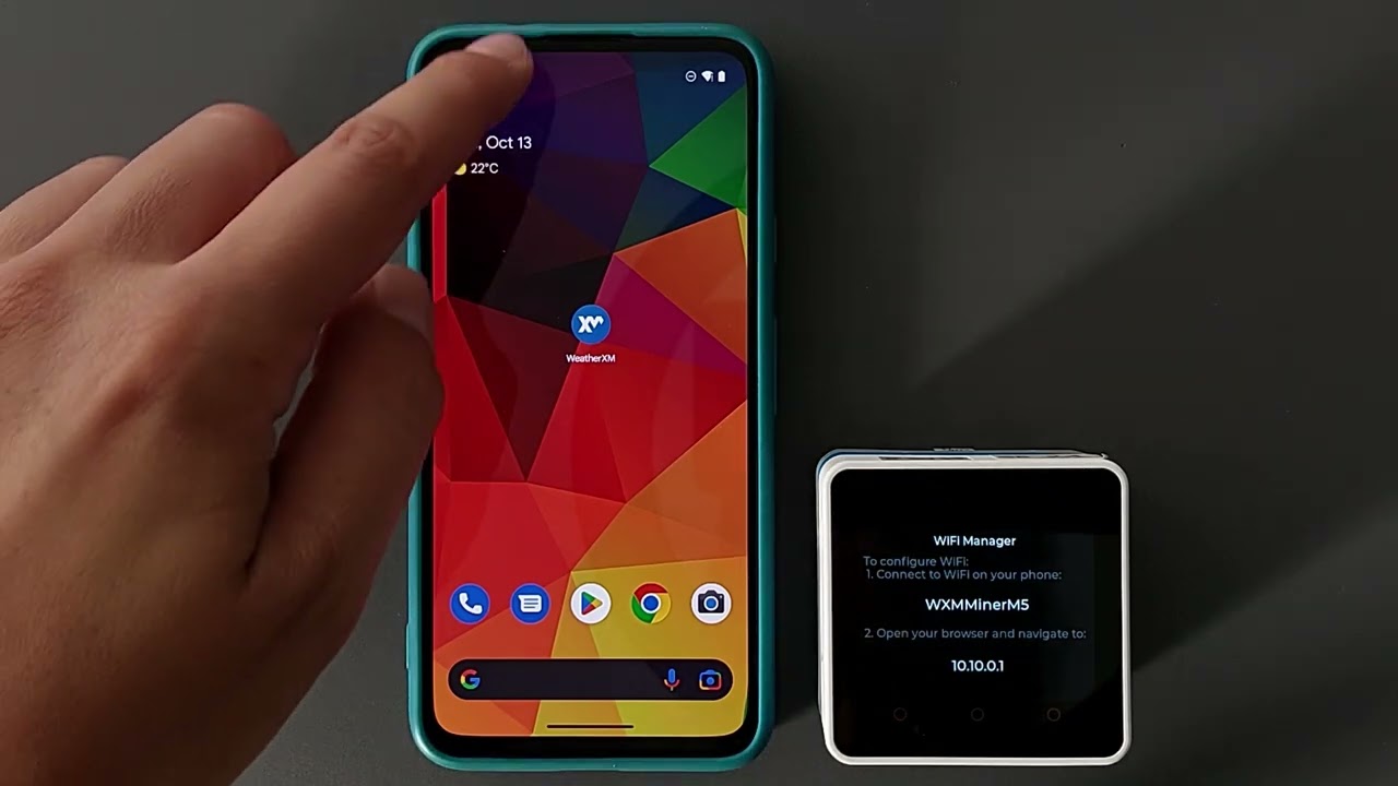 WeatherXM app station management interface