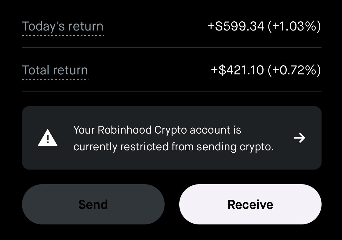 crypto fee change warning