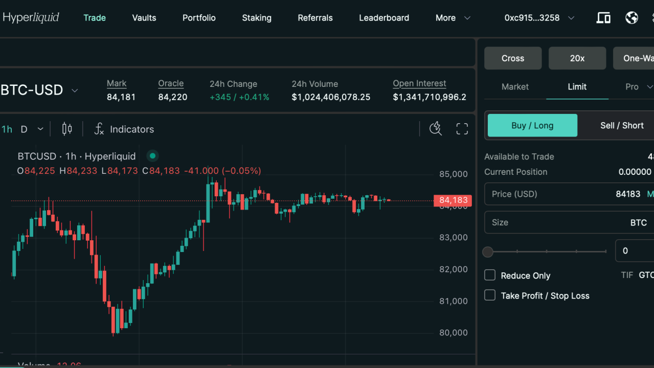 Hyperliquid gasless trading DEX