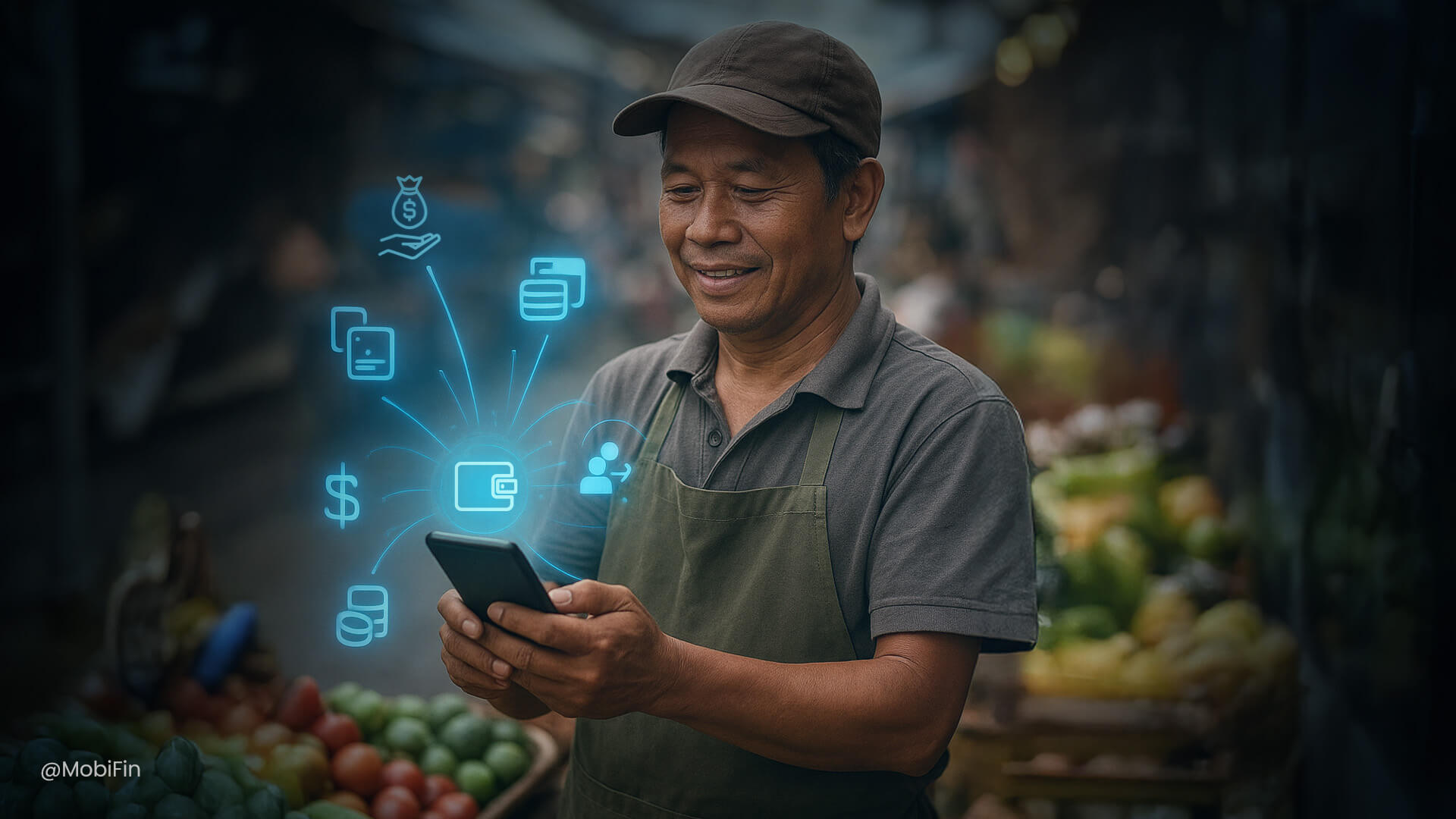 gig worker receiving stablecoin payment on mobile