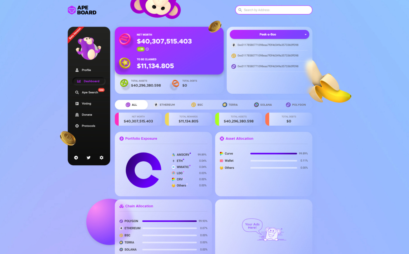 Nansen Portfolio dashboard Base