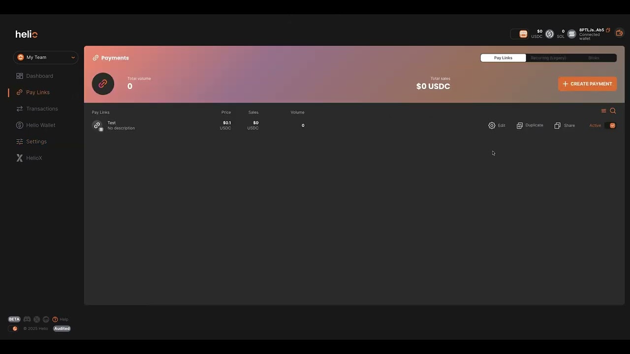 Moonit wallet creation and payment options