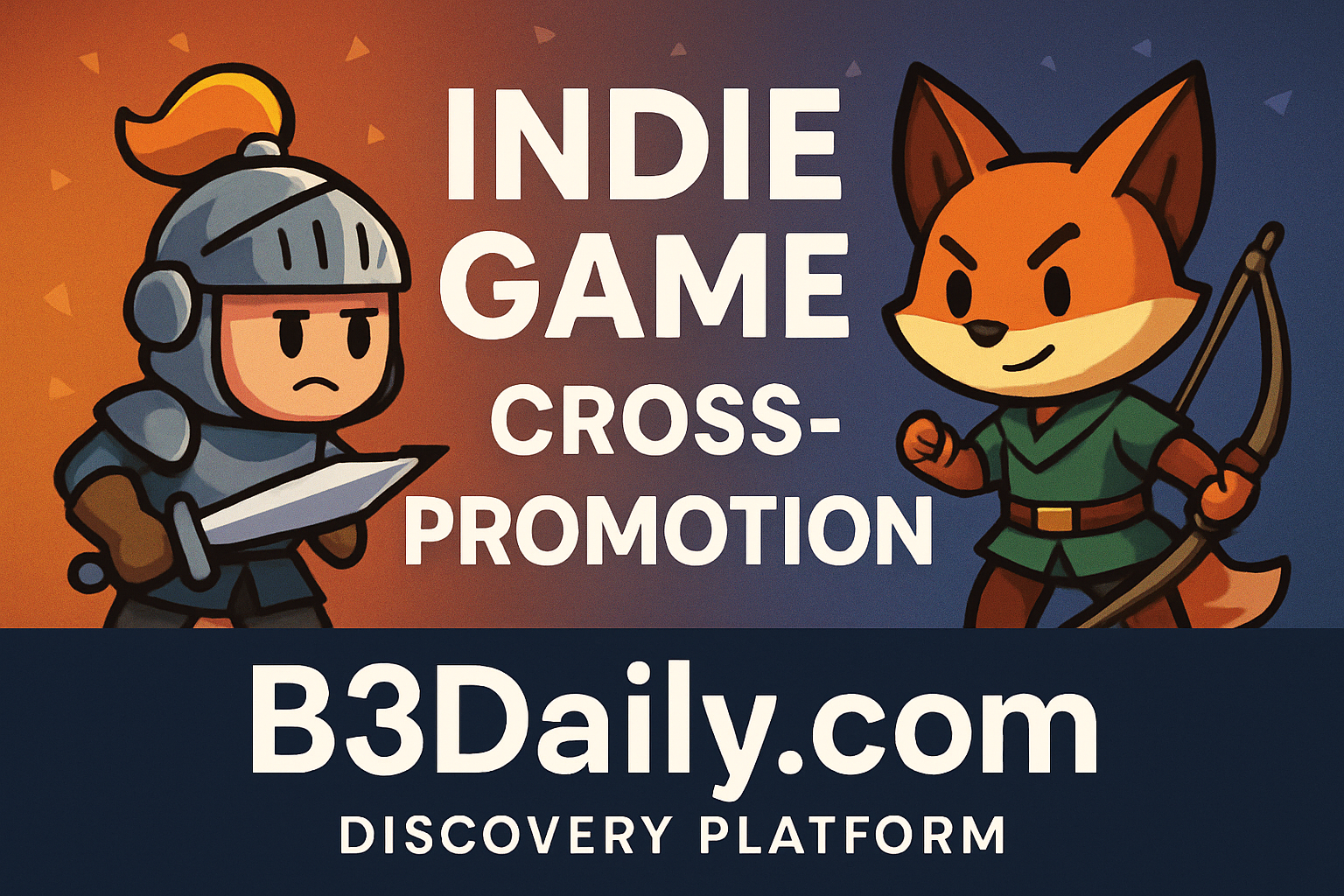 indie game cross-promotion and B3Daily.com discovery platform