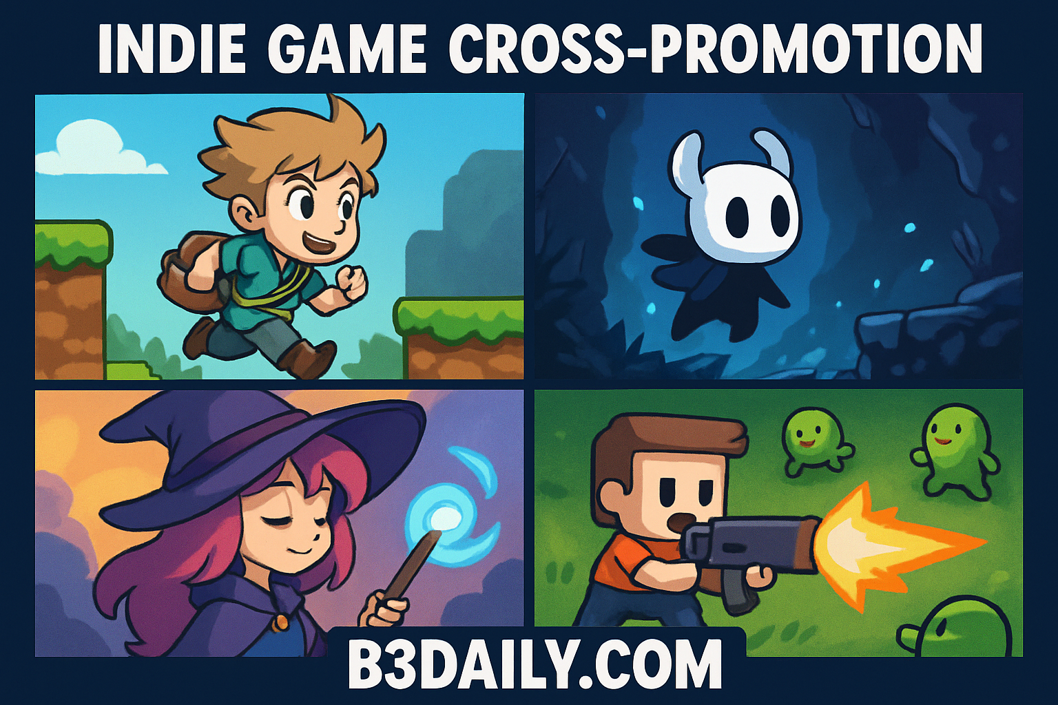 Indie game cross-promotion campaign B3Daily.com