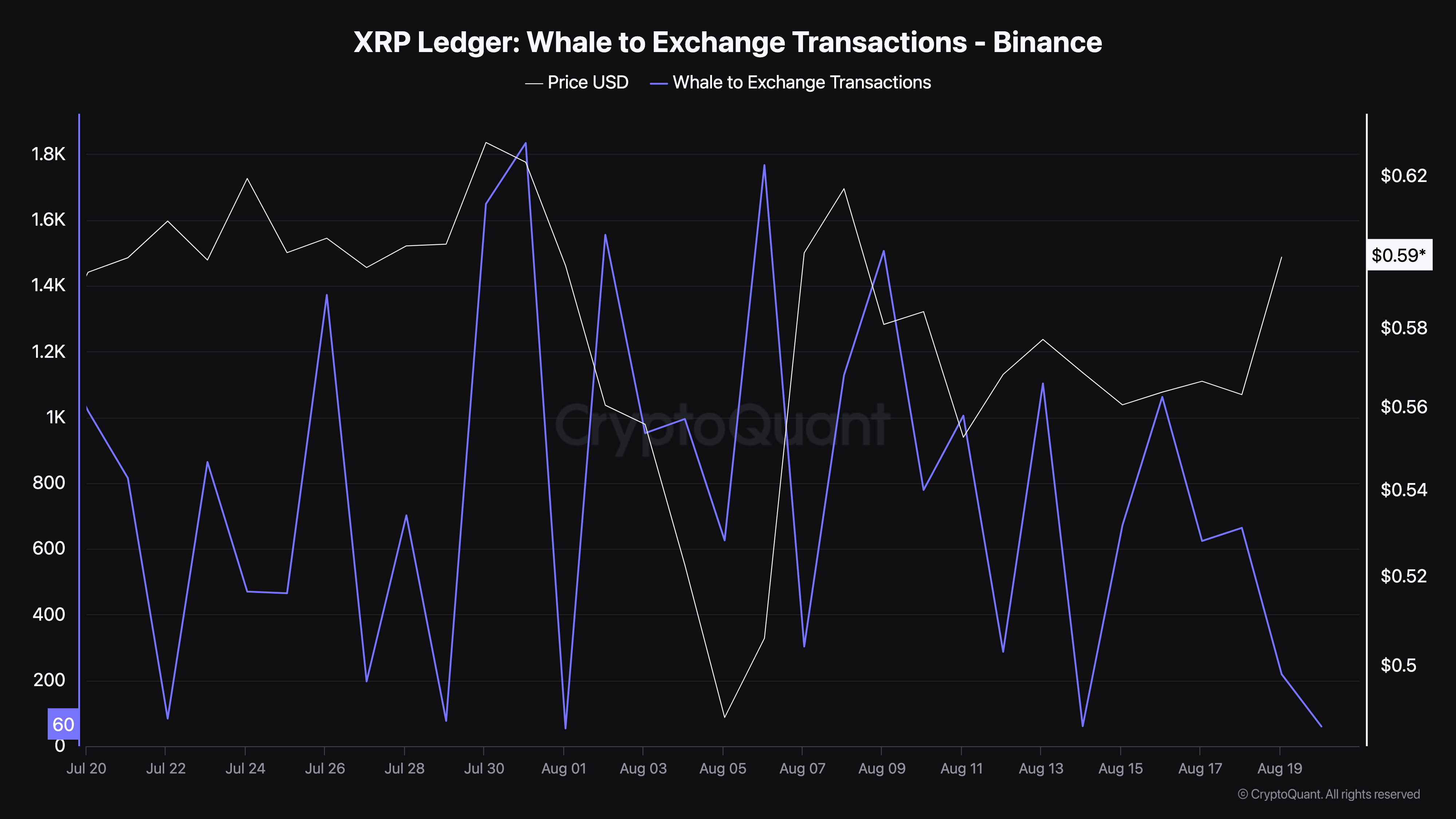 XRP whale activity chart 2025