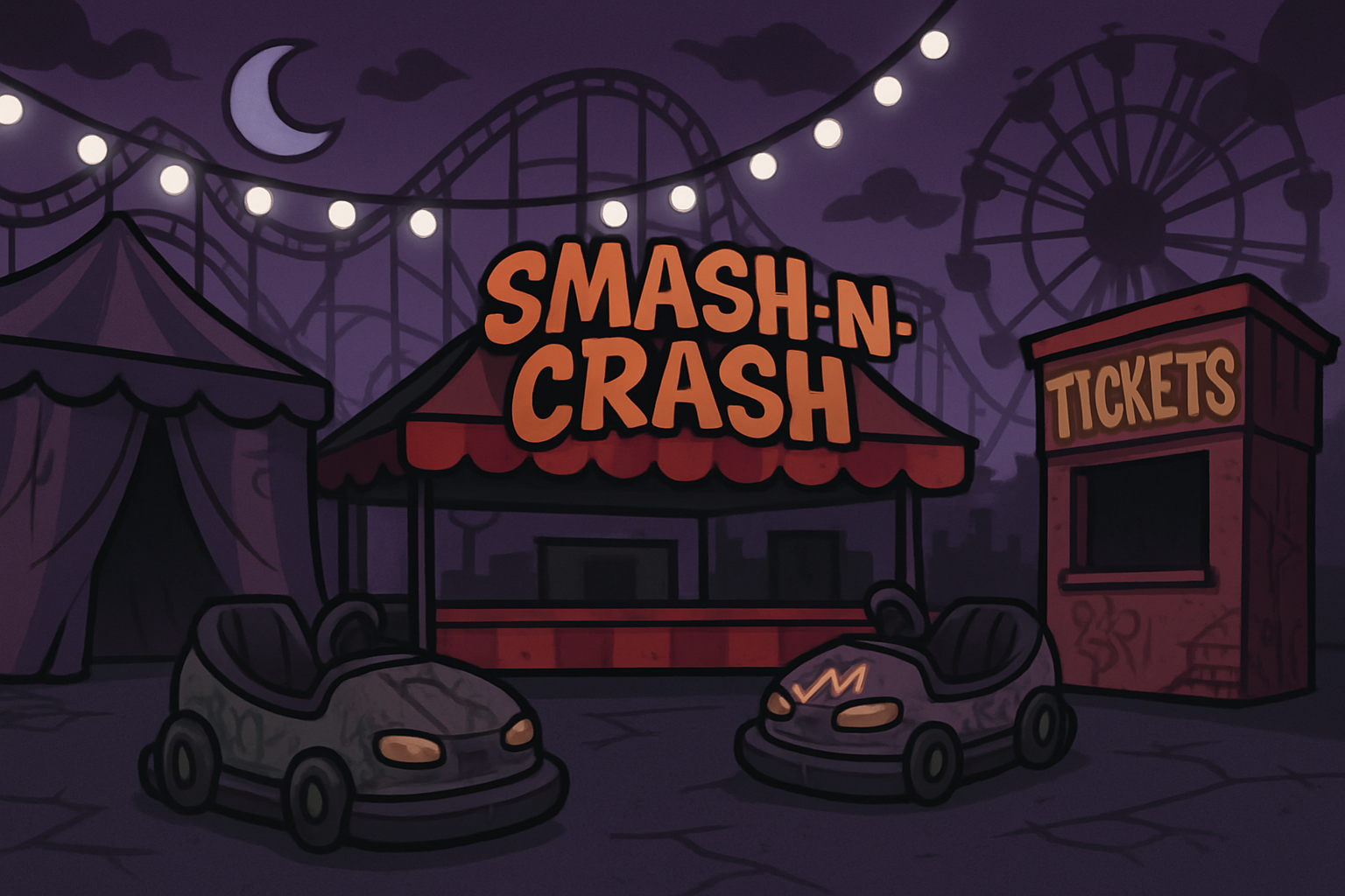 FNF B3 Rerun Smash-N-Crash song background