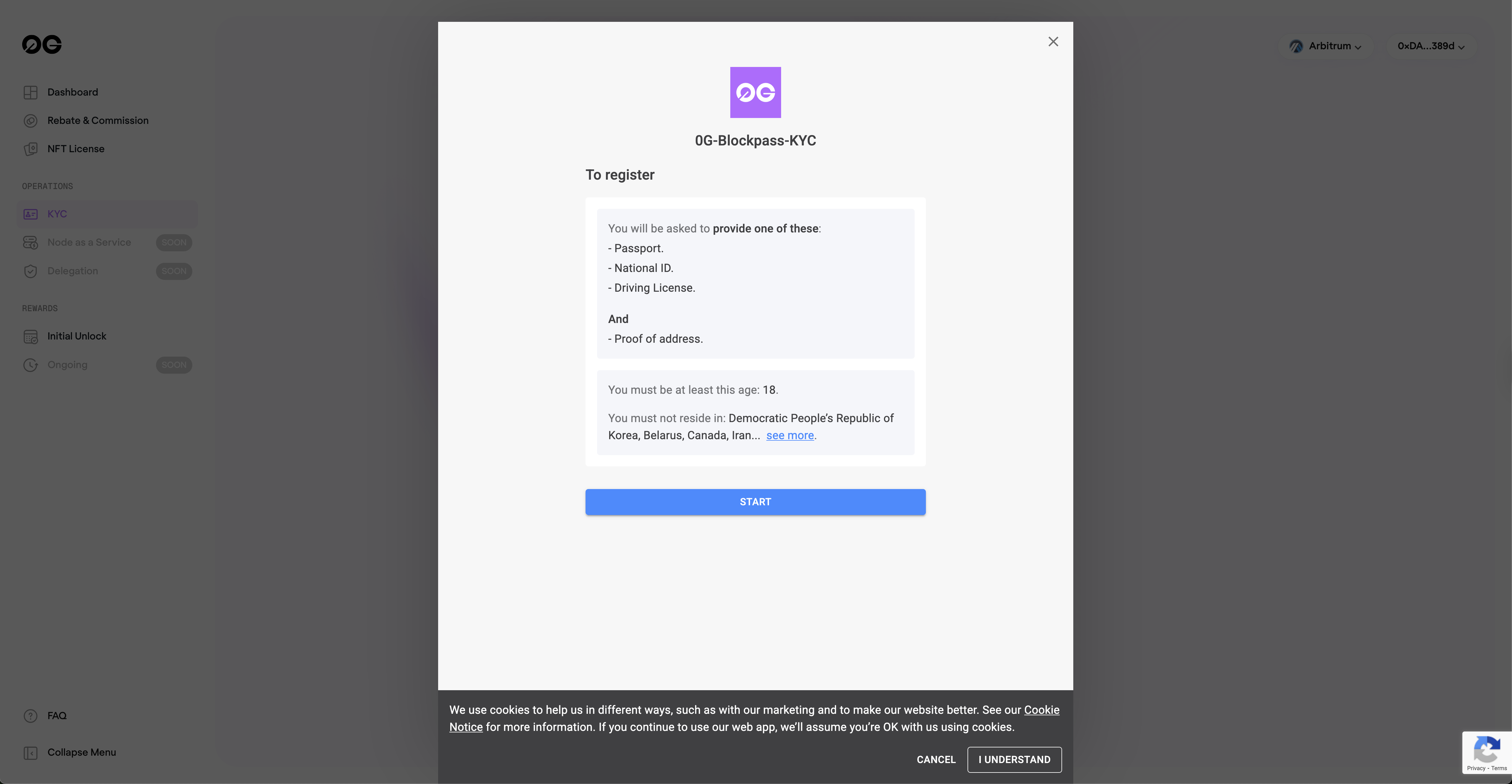 Blockpass compliance dashboard with audit logs