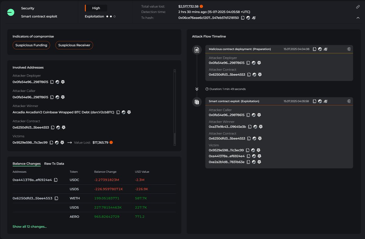 Arcadia Finance DeFi lending platform