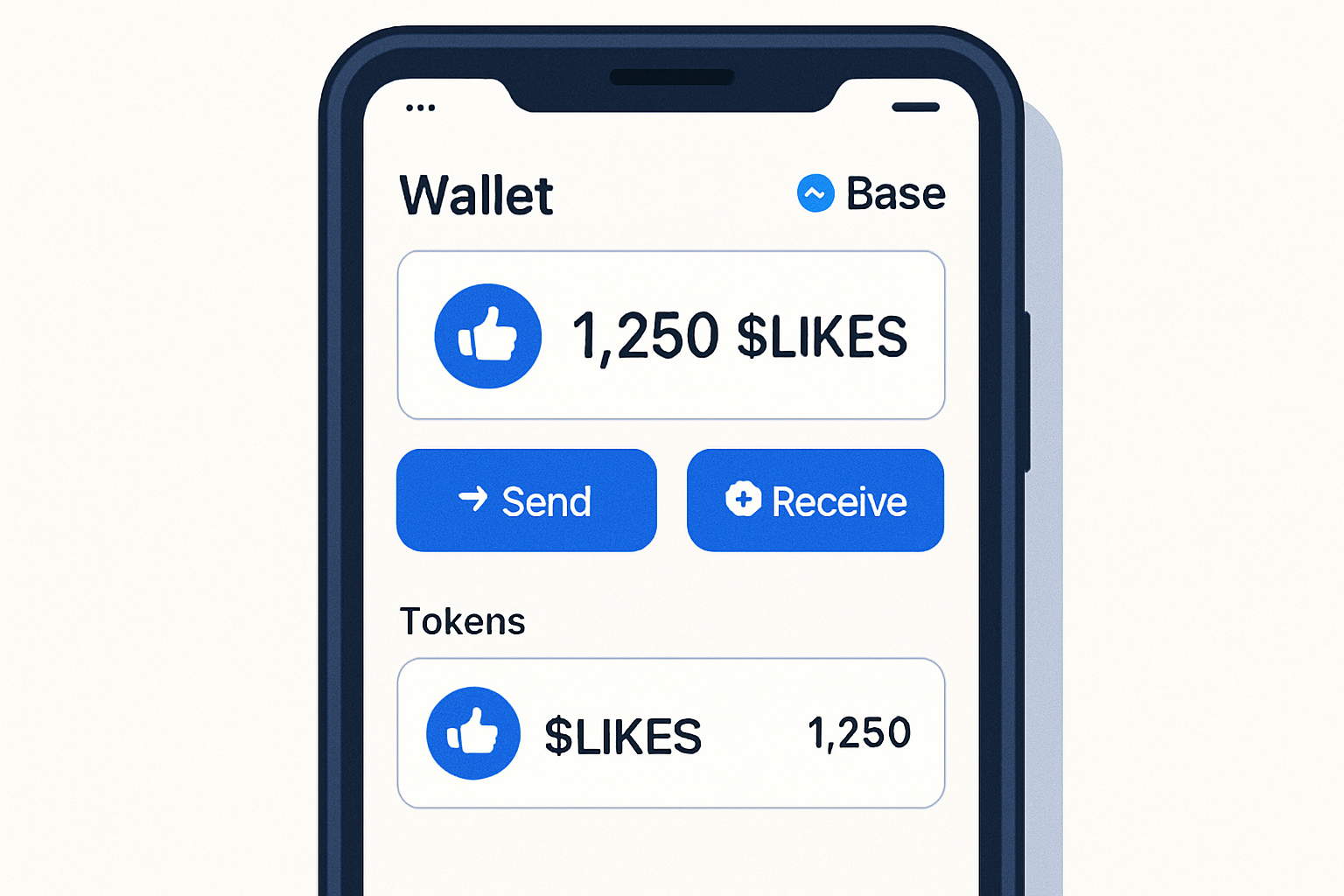 Managing $LIKES tokens in a Base network wallet