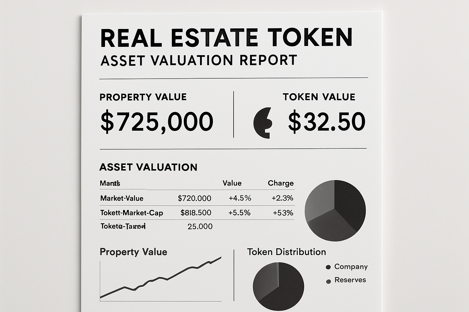 real estate token asset valuation report