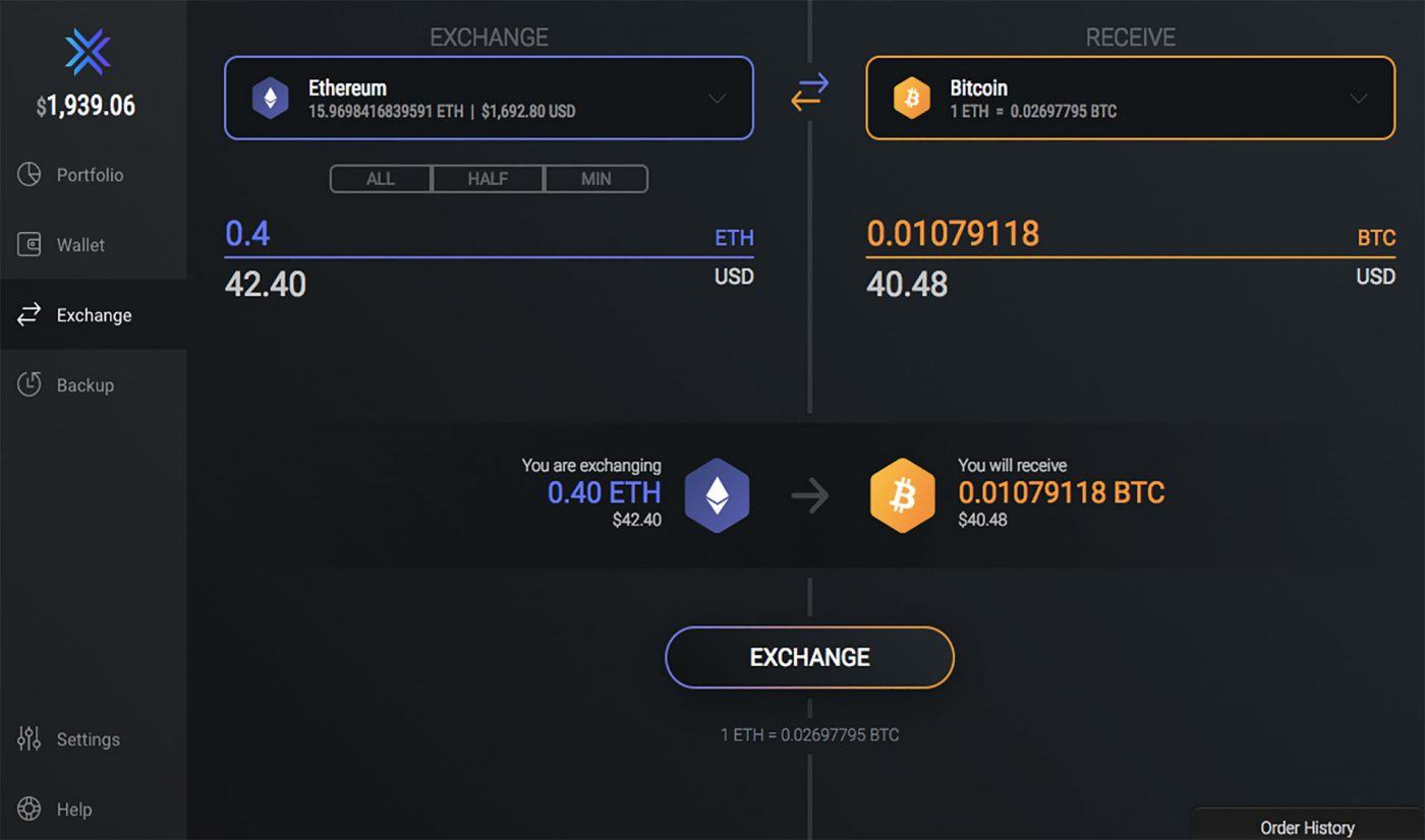 Exodus Wallet USDC overview