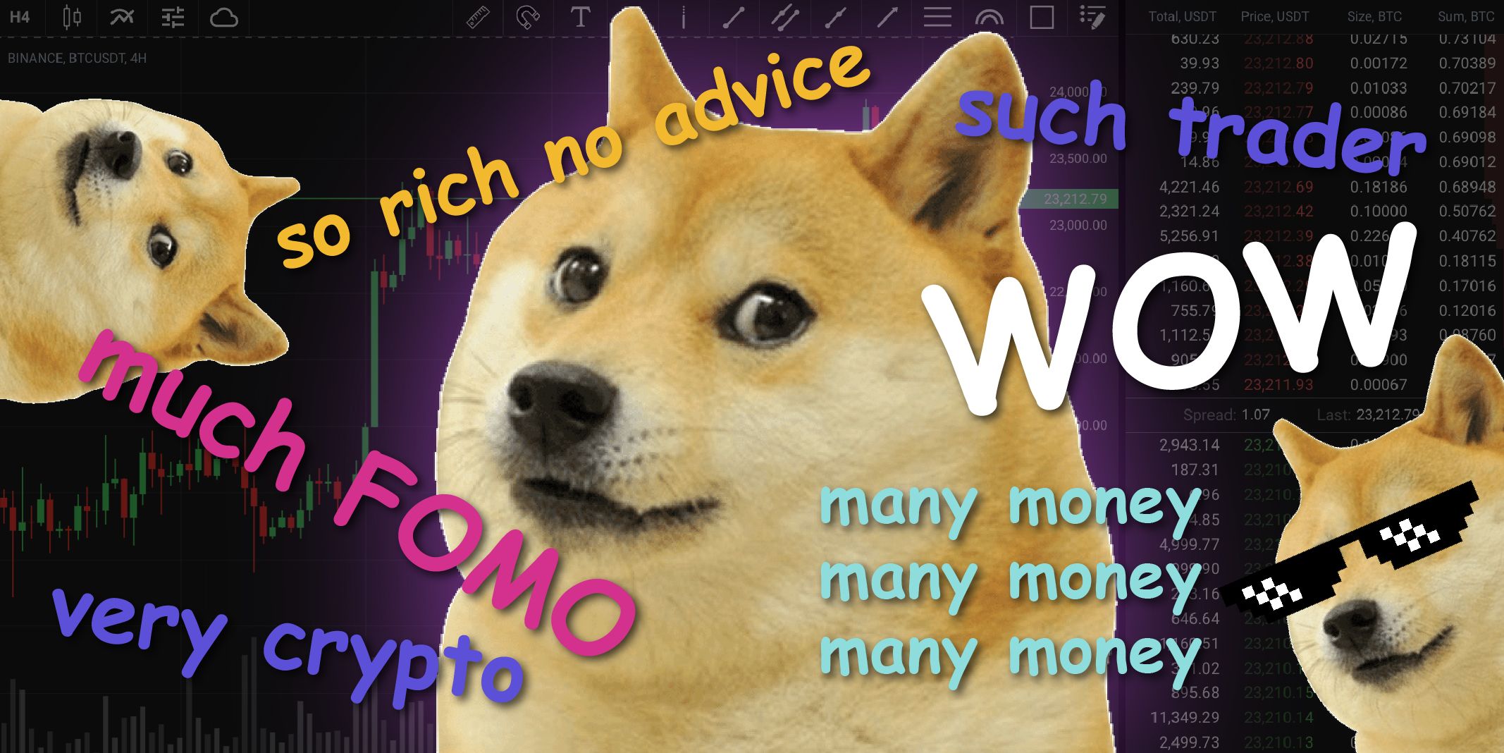 meme coin volatility chart dogecoin shiba