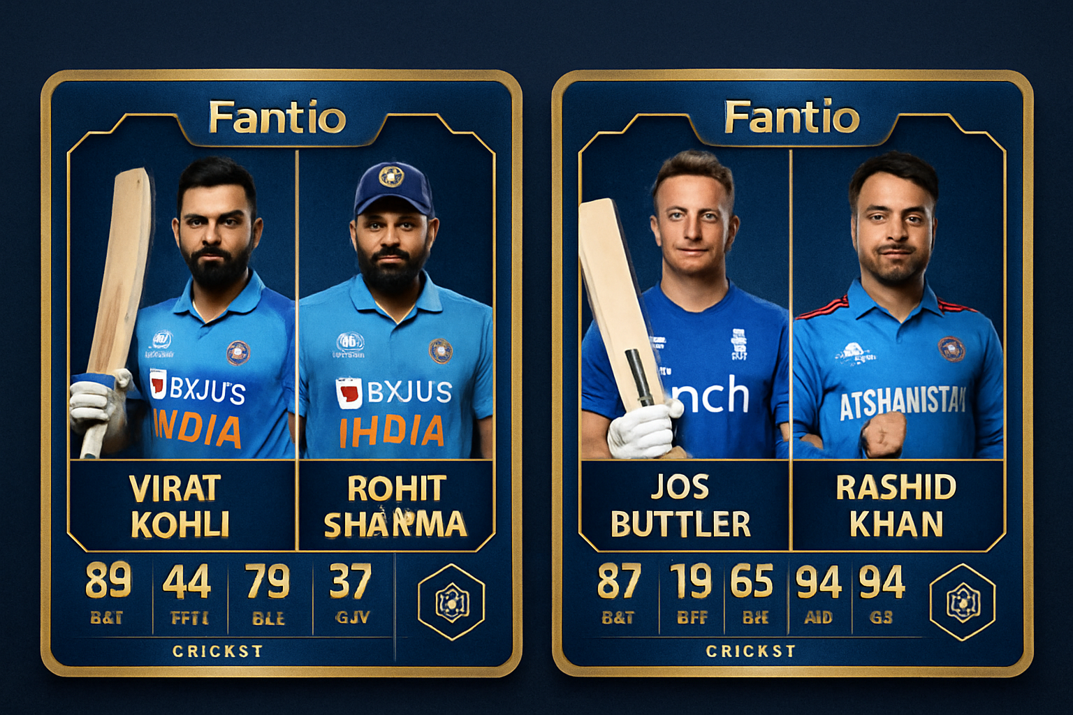Fantio cricket blockchain player cards