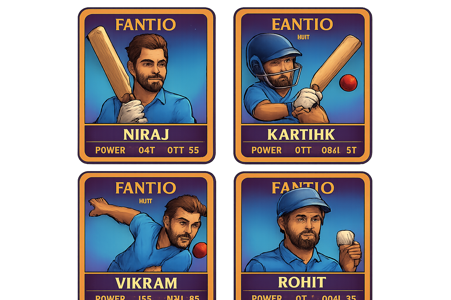 Fantio cricket player cards NFT
